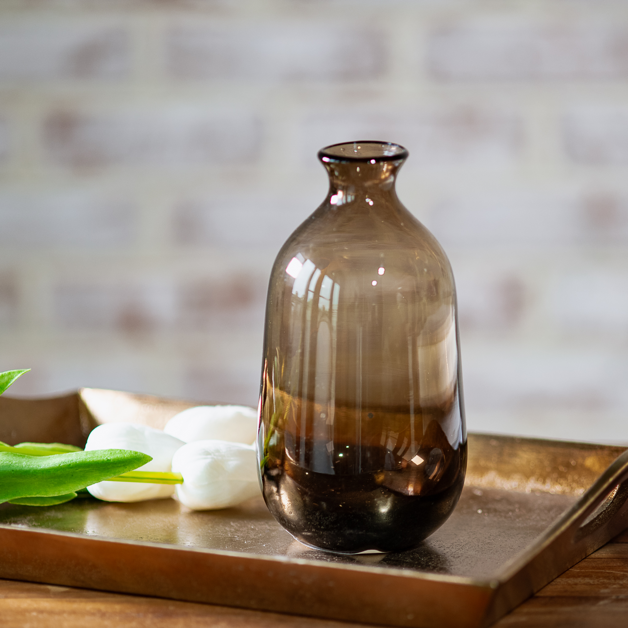 *Inner* 6.4" Brown Sm. Mouth Vase