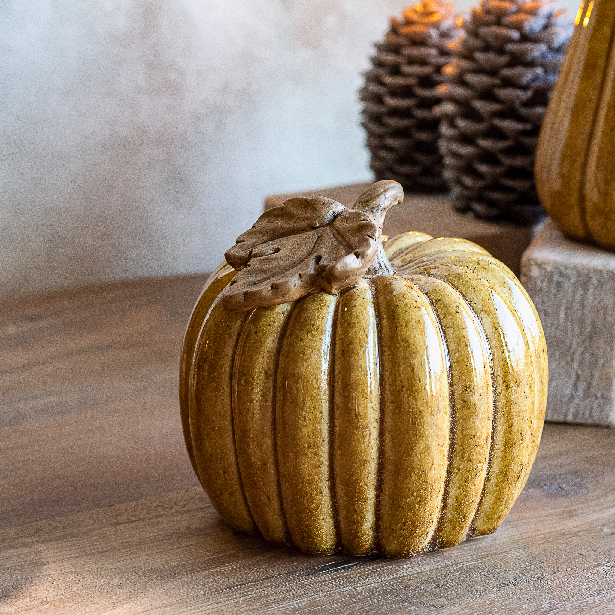 *Inner* 6.3" Lt. Brown Ceramic Pumpkin