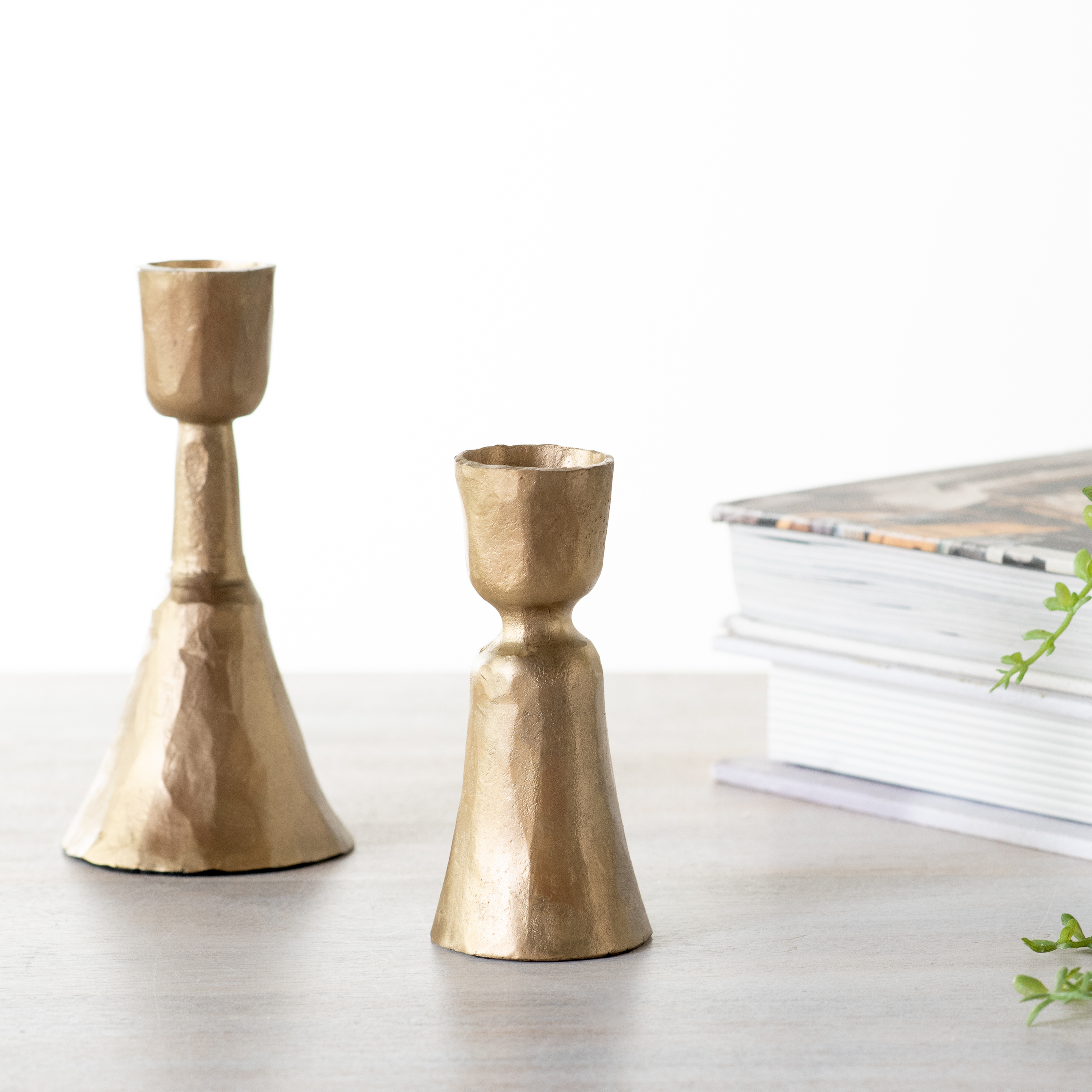 *Inner* S/2 Gold Candle Holders