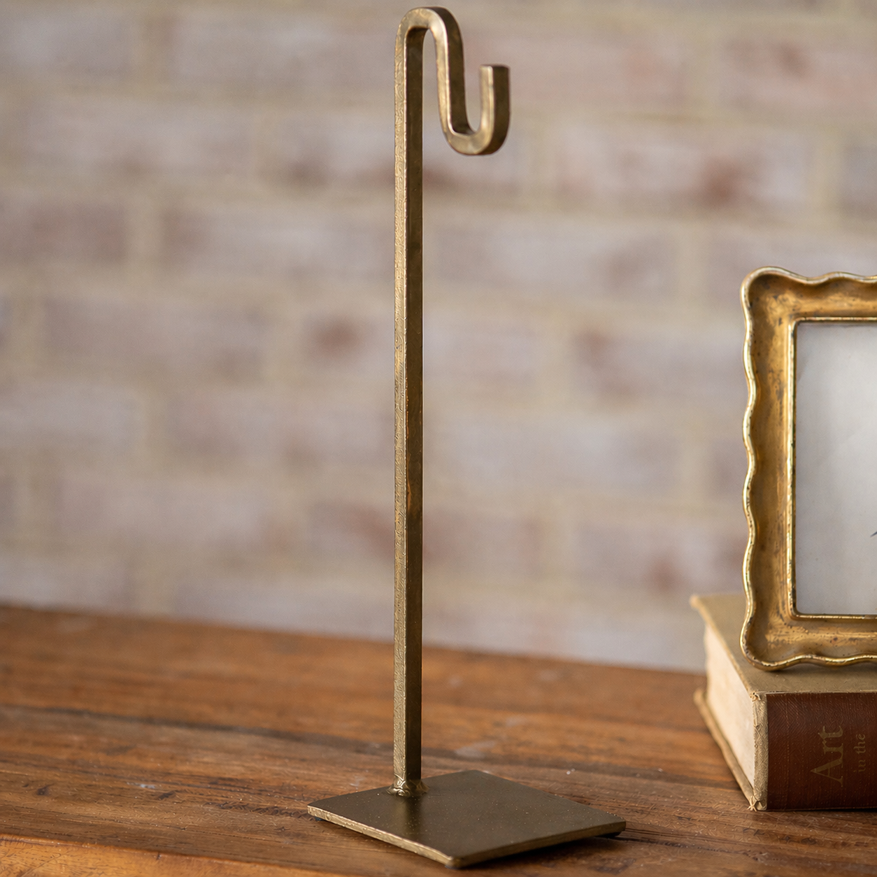 12" A. Brass Table Decor Stand