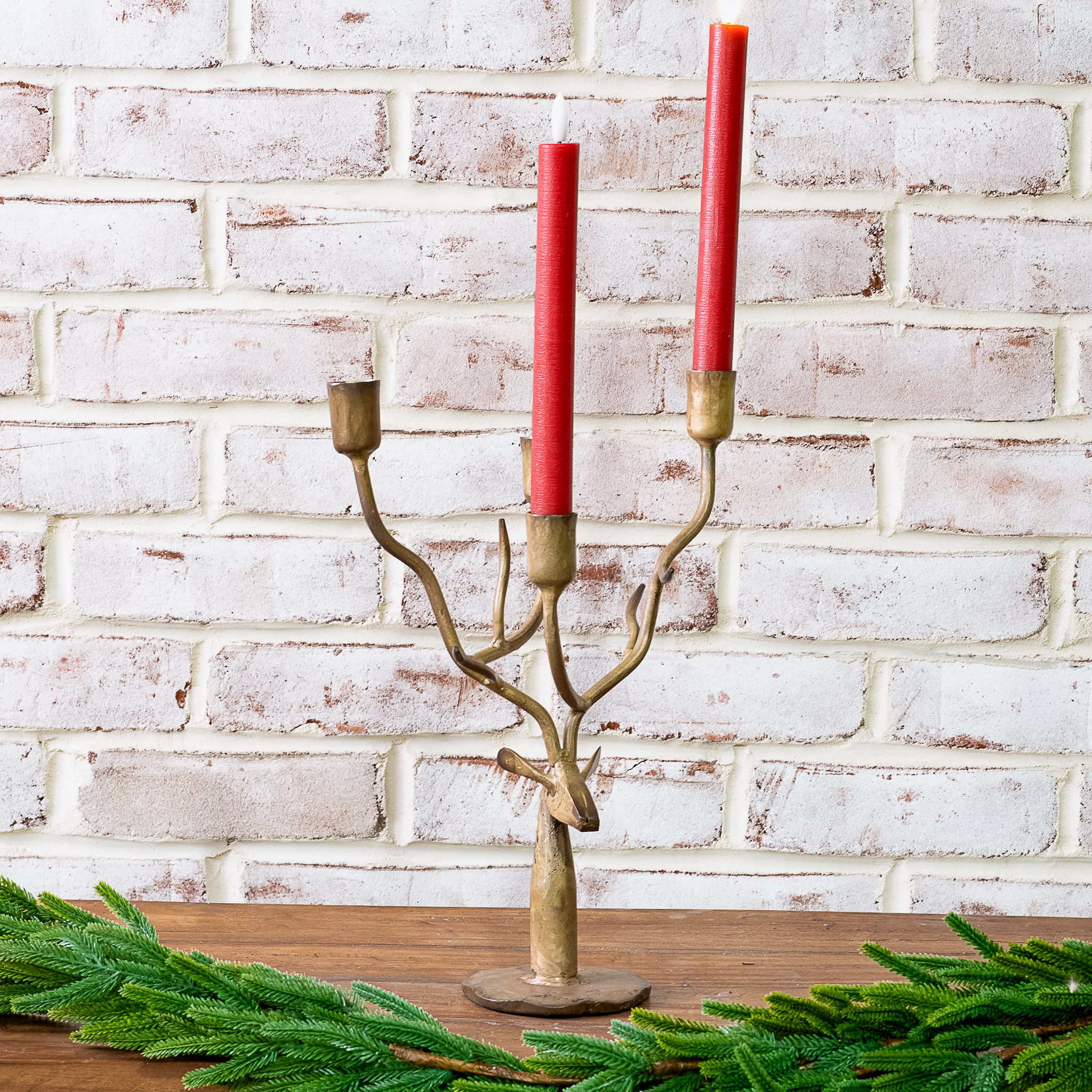 13" Antler Candle Holder