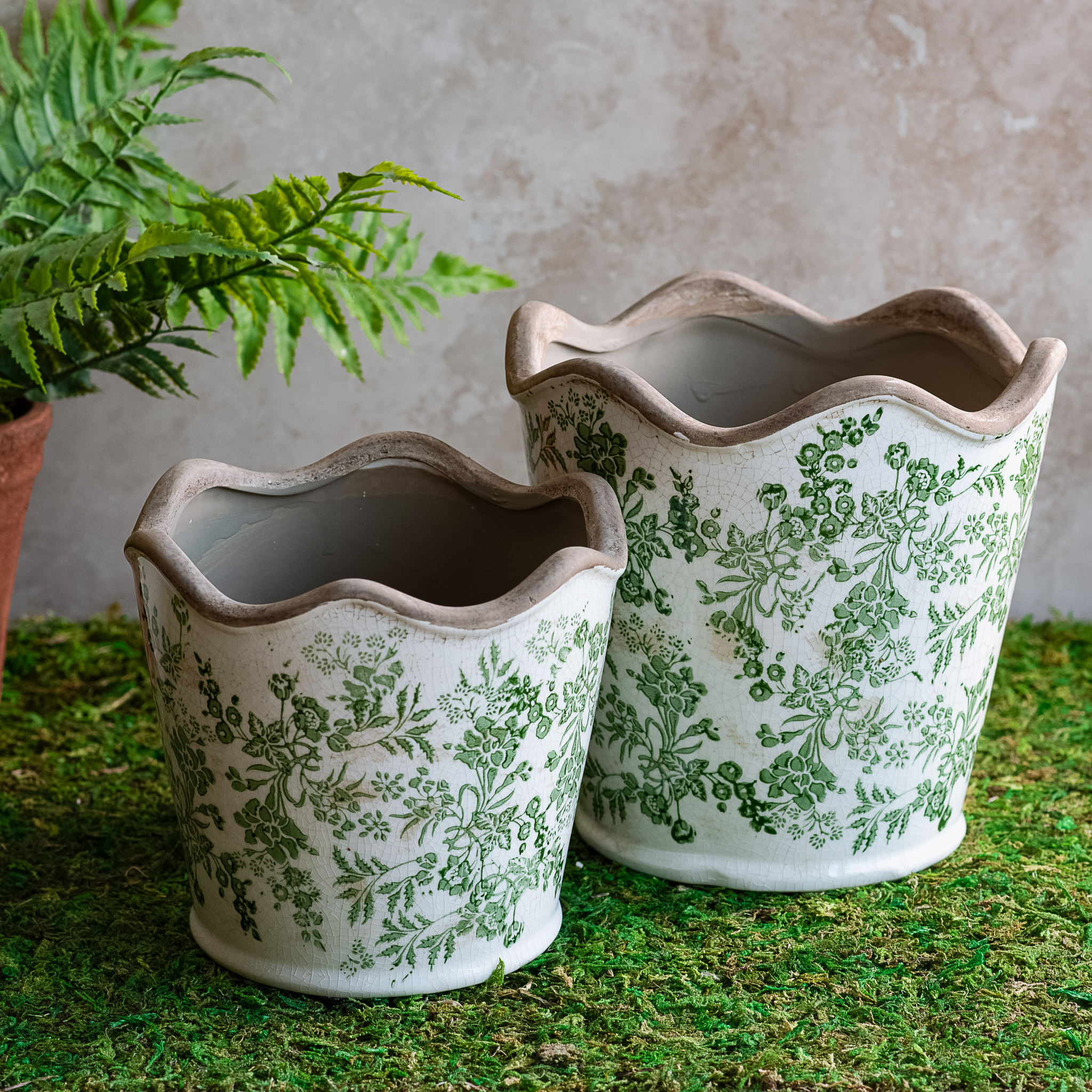 S/2 Verte Heirloom Planters