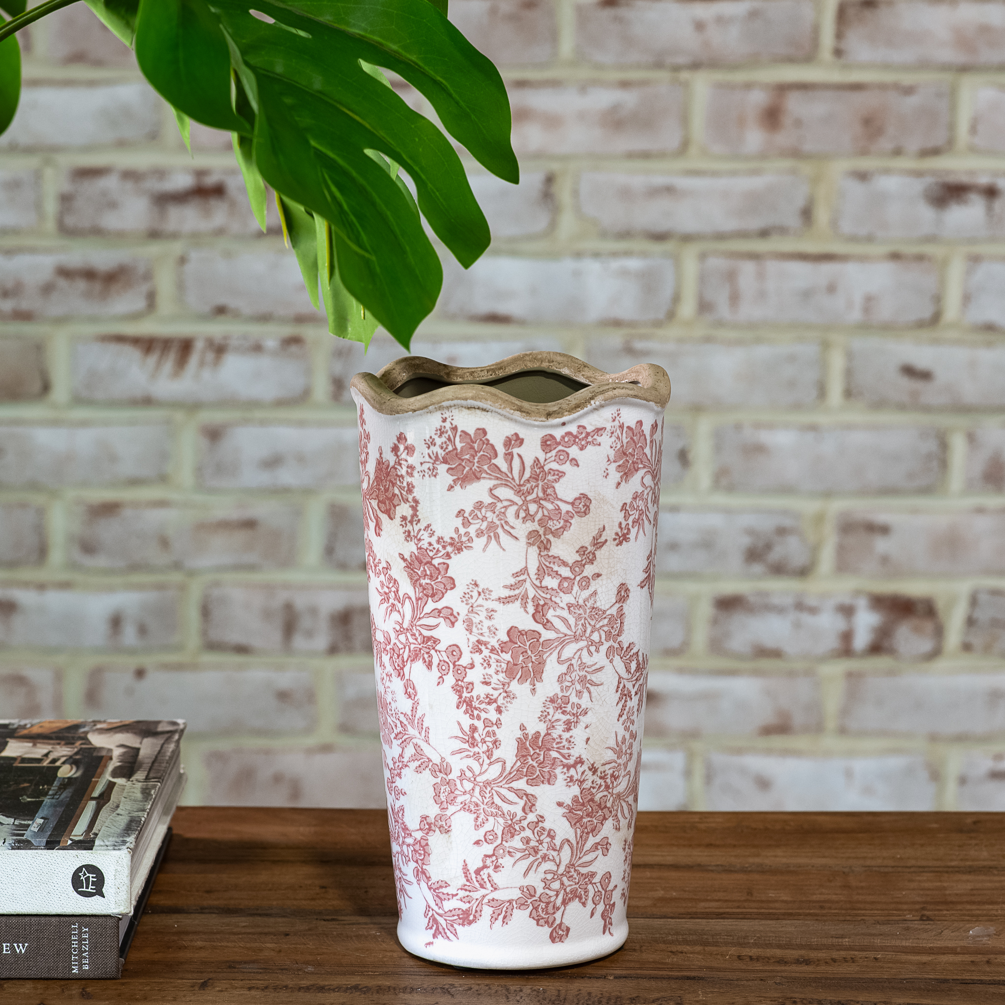 *Inner* 9.65"H Rose Heirloom Vase