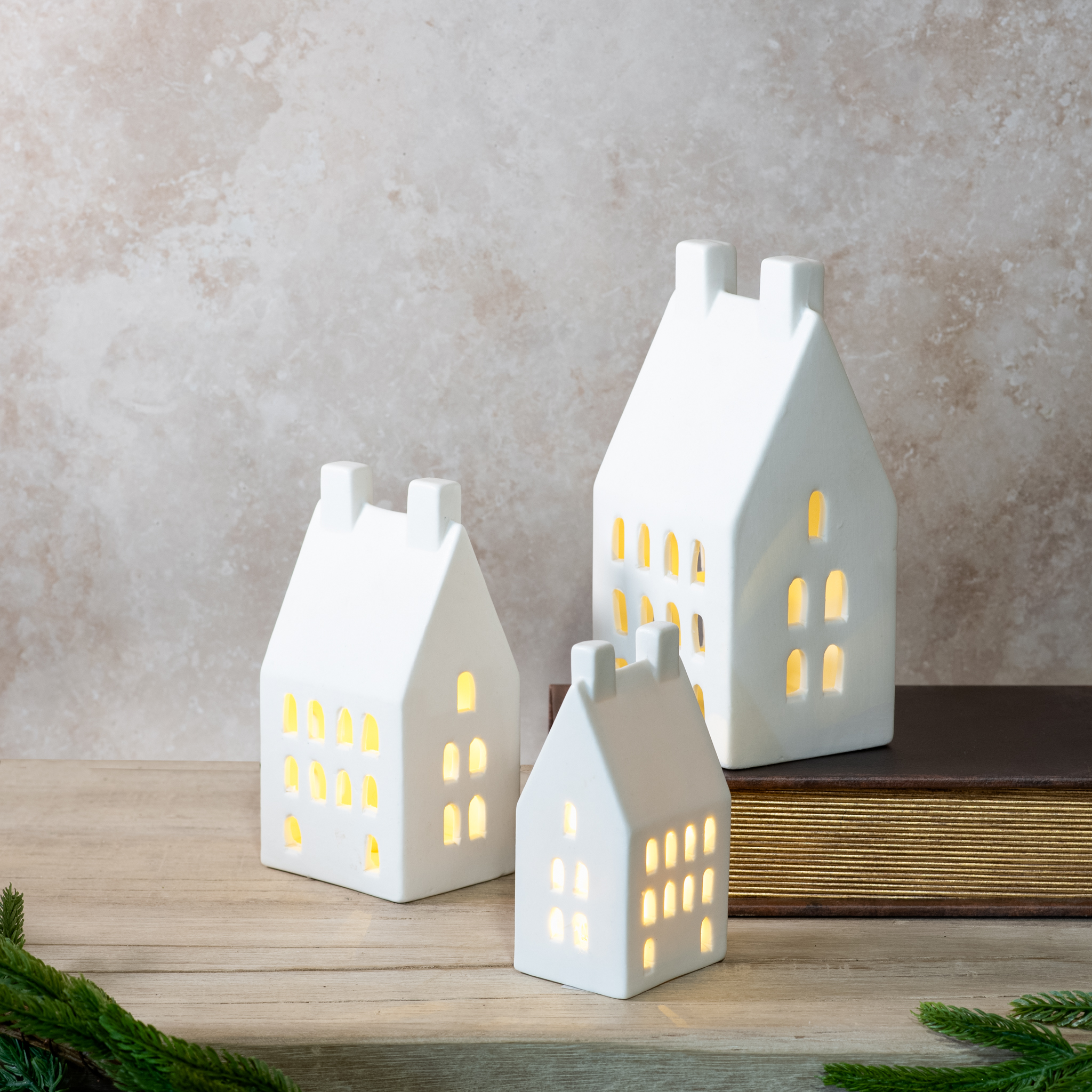 S/3 Holiday House W/Led