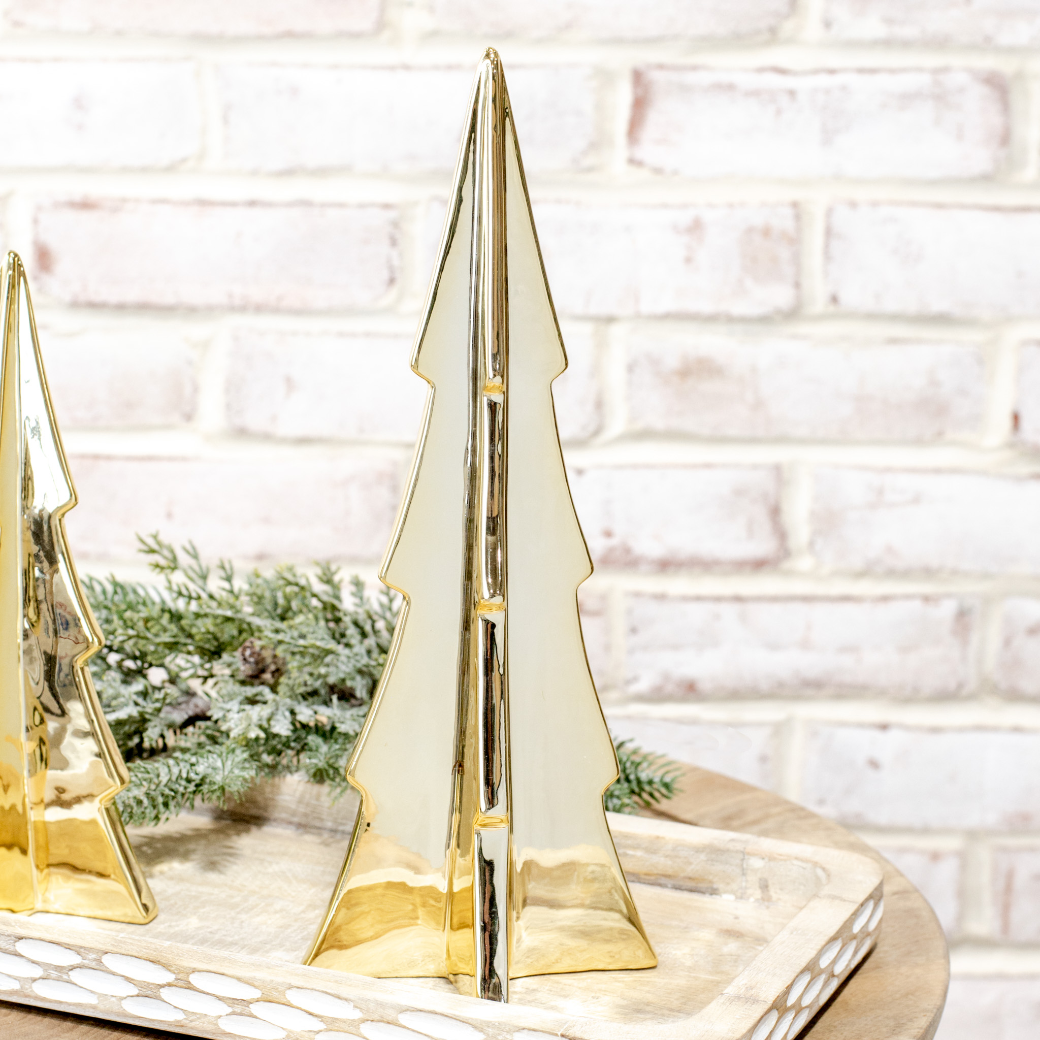 12" Gold Ceramic Tree