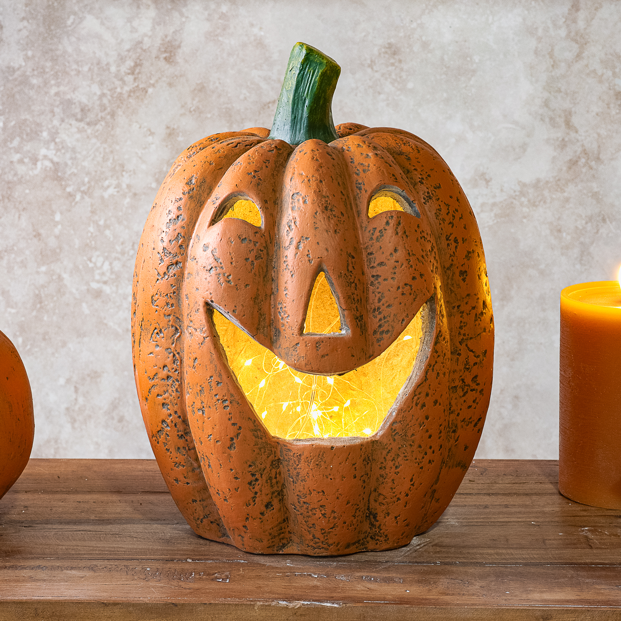 14" H. Weathered Jack O Lantern