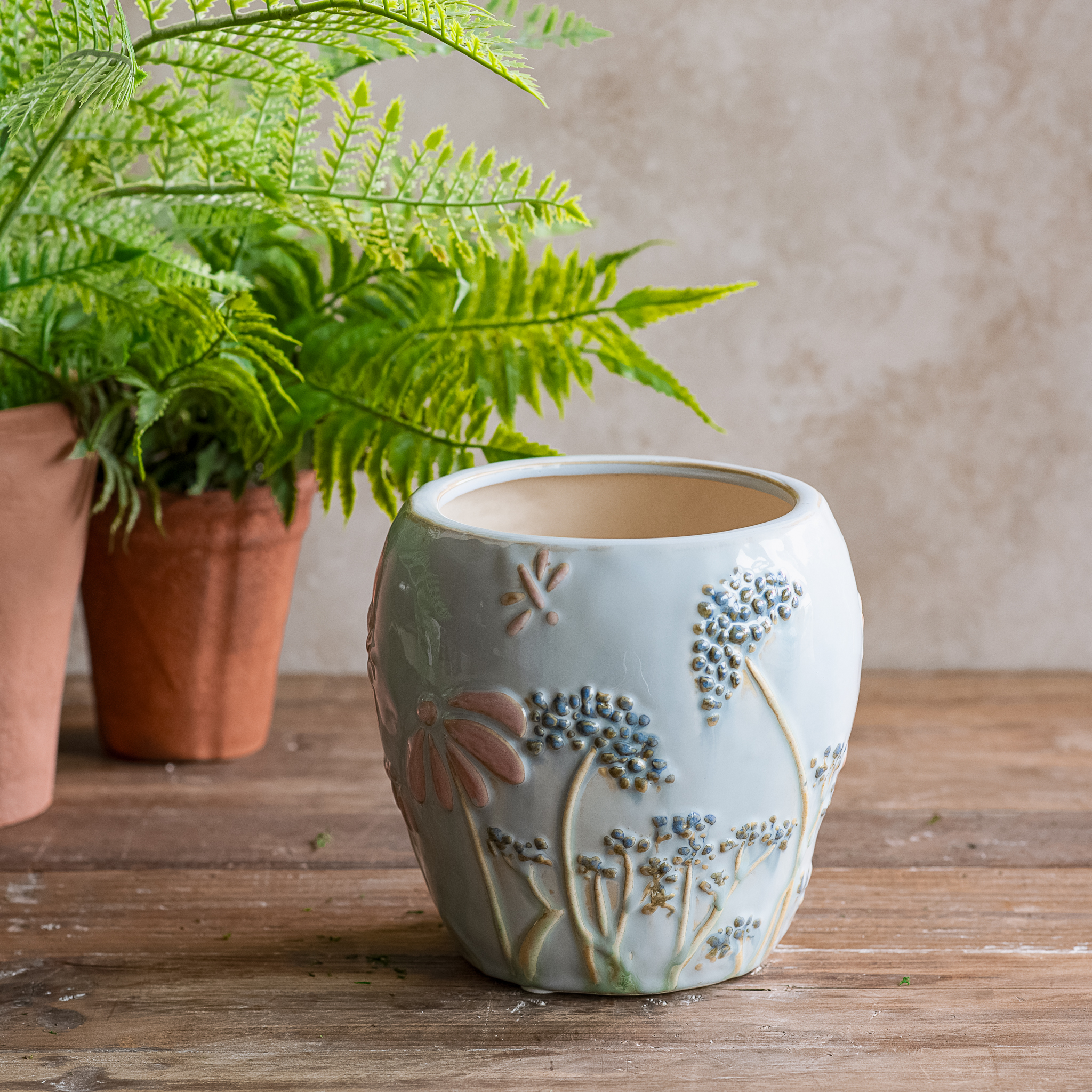 6.5"H Lb Summer Floral 3D Vase