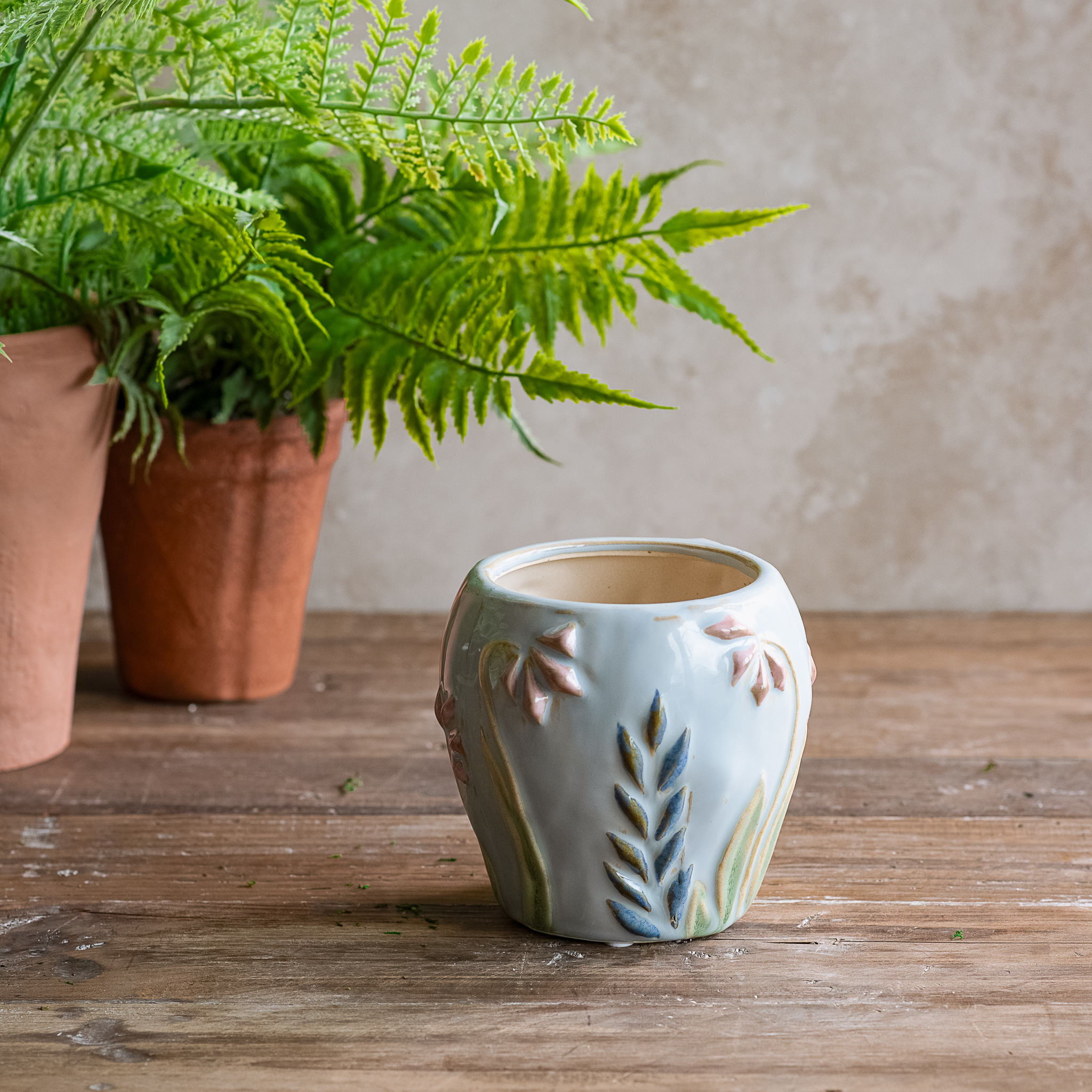 *Inner* 5"H Lb Summer Floral 3D Vase