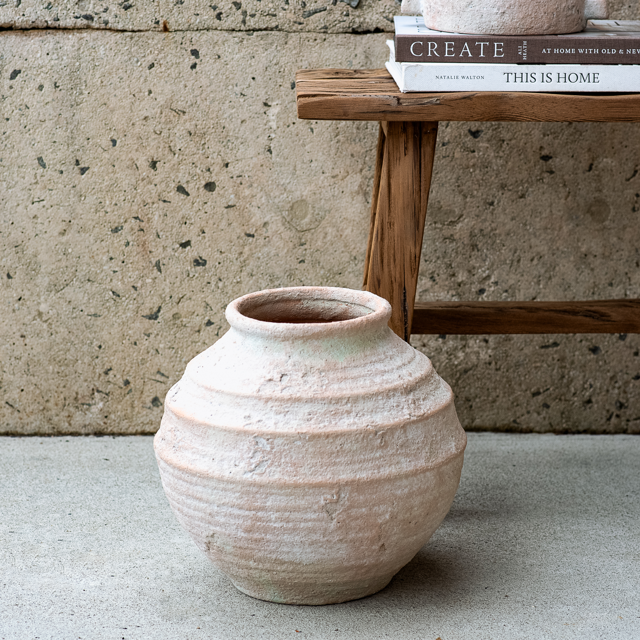 10.8" Antique Wash Rd. Terra Cotta Vase