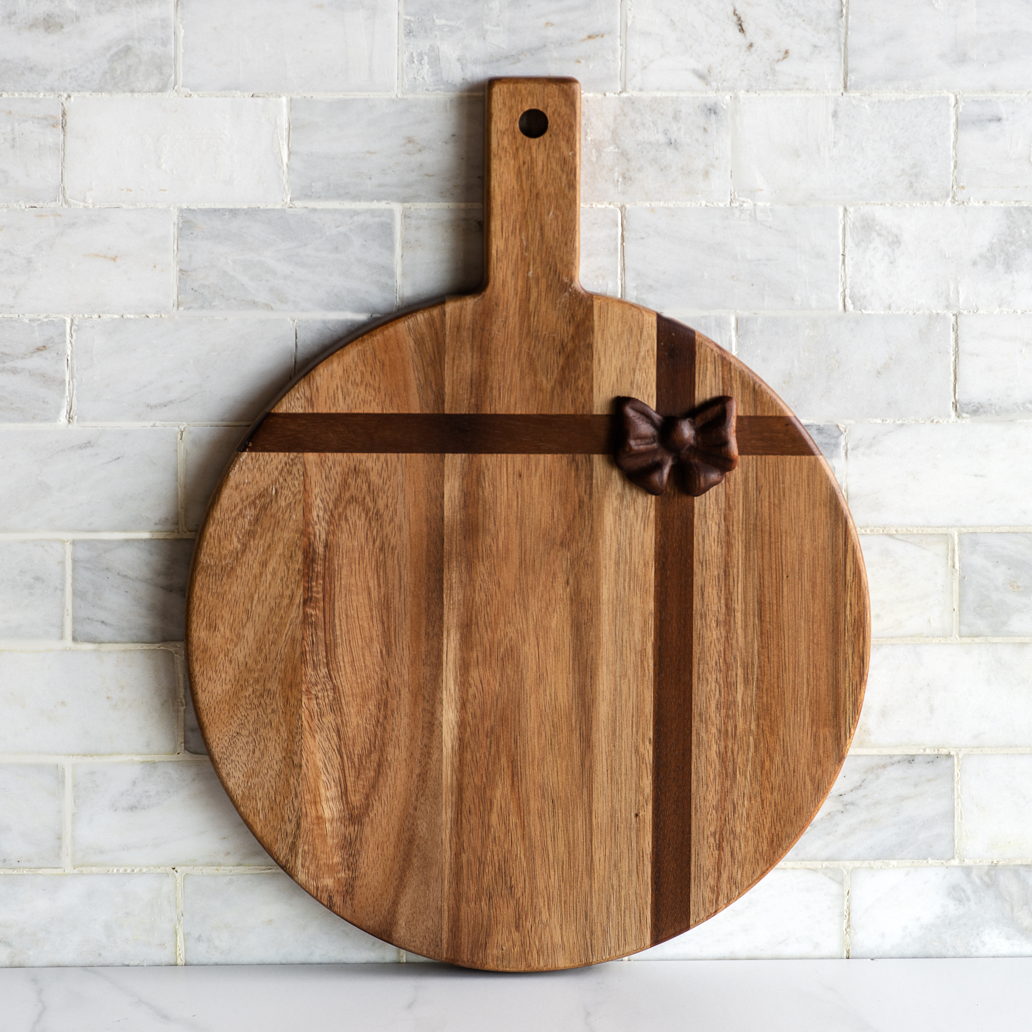 12" Rd. Bow Design Serving Board (Color Varies)