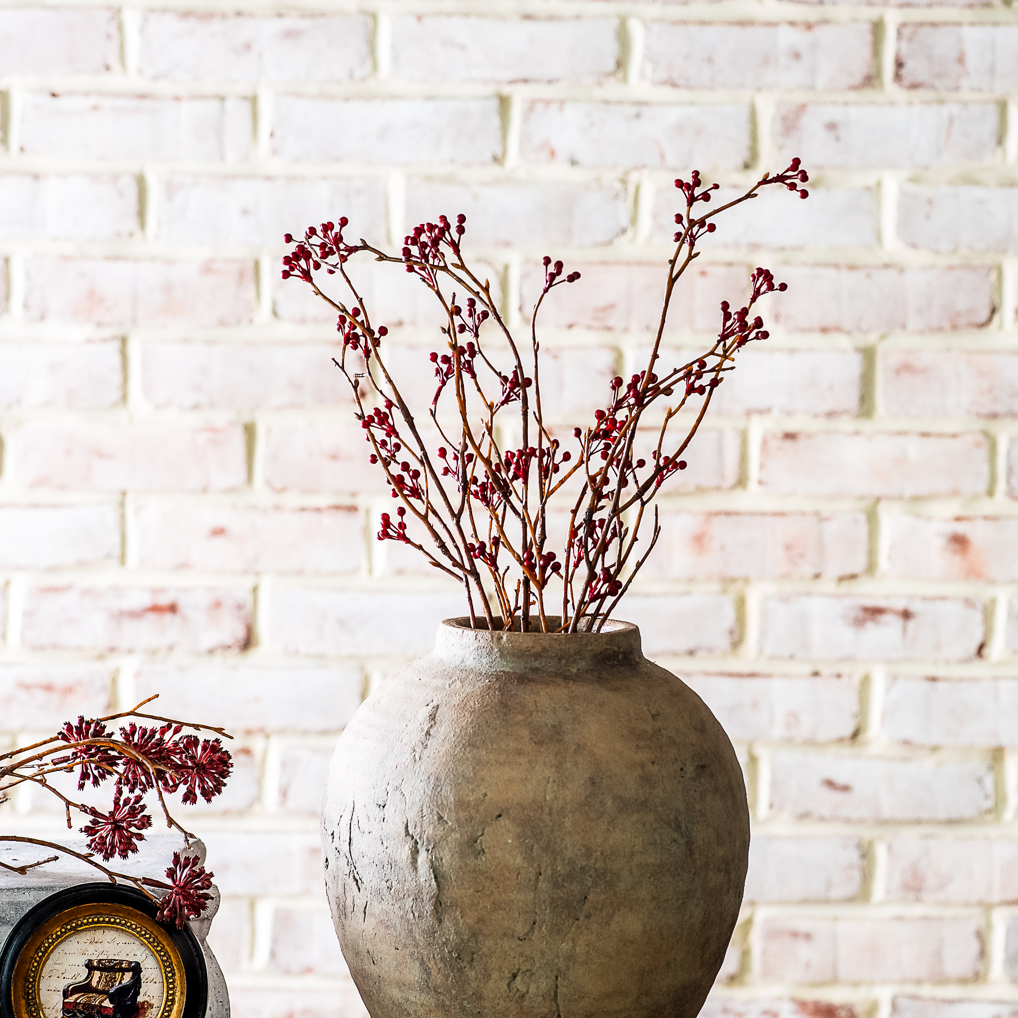 *Inner* Small Burgundy Berry Spray