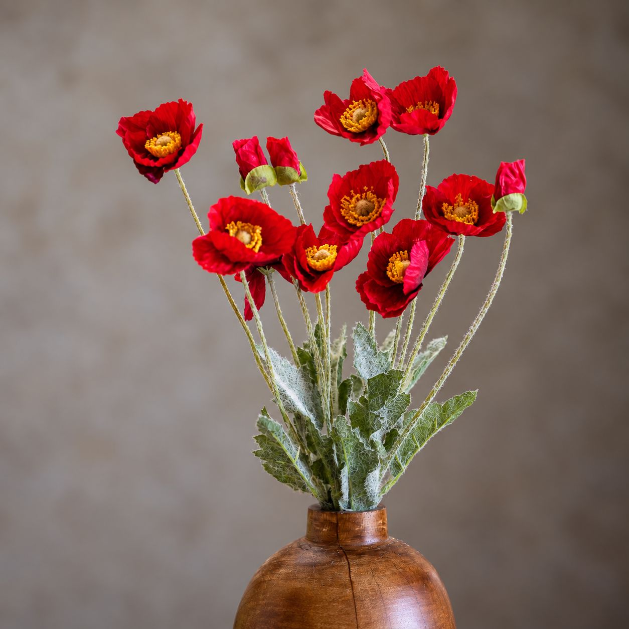 *Inner* 23.2" Red Poppy Flower Faux Plant