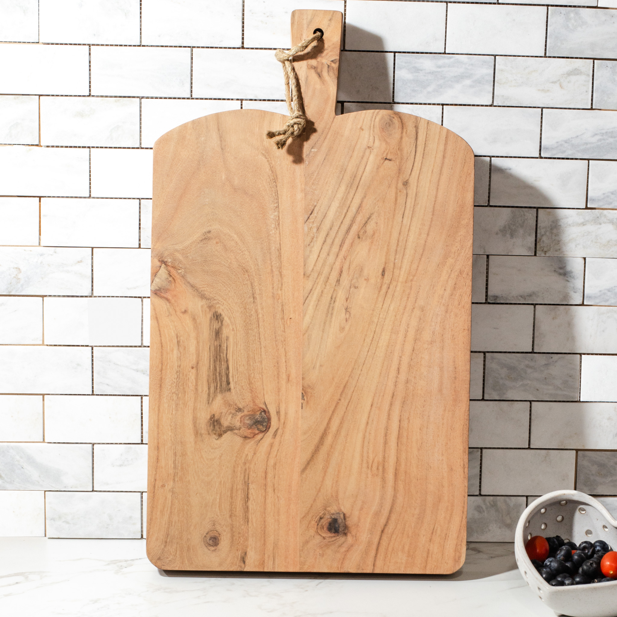 21.25" Chunky Curved Wood Cutting Board