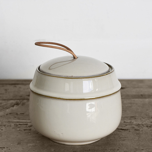5" Ceramic Jar With Lid