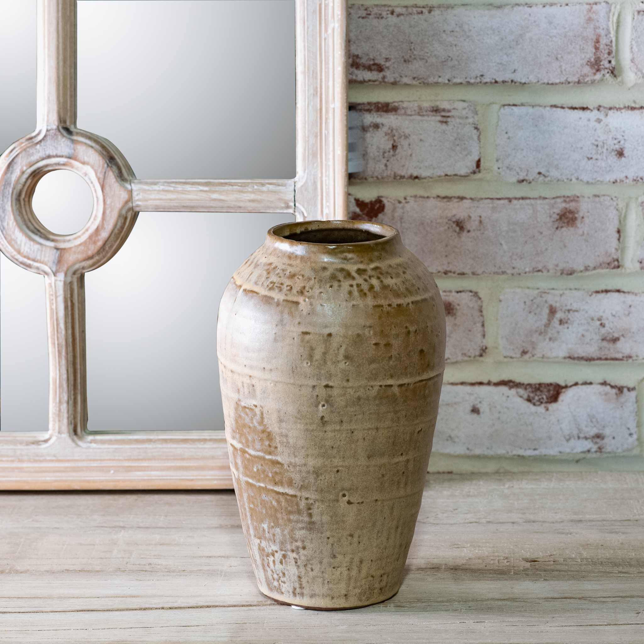 *Inner* 8.8" Milky Beige Ceramic Vase