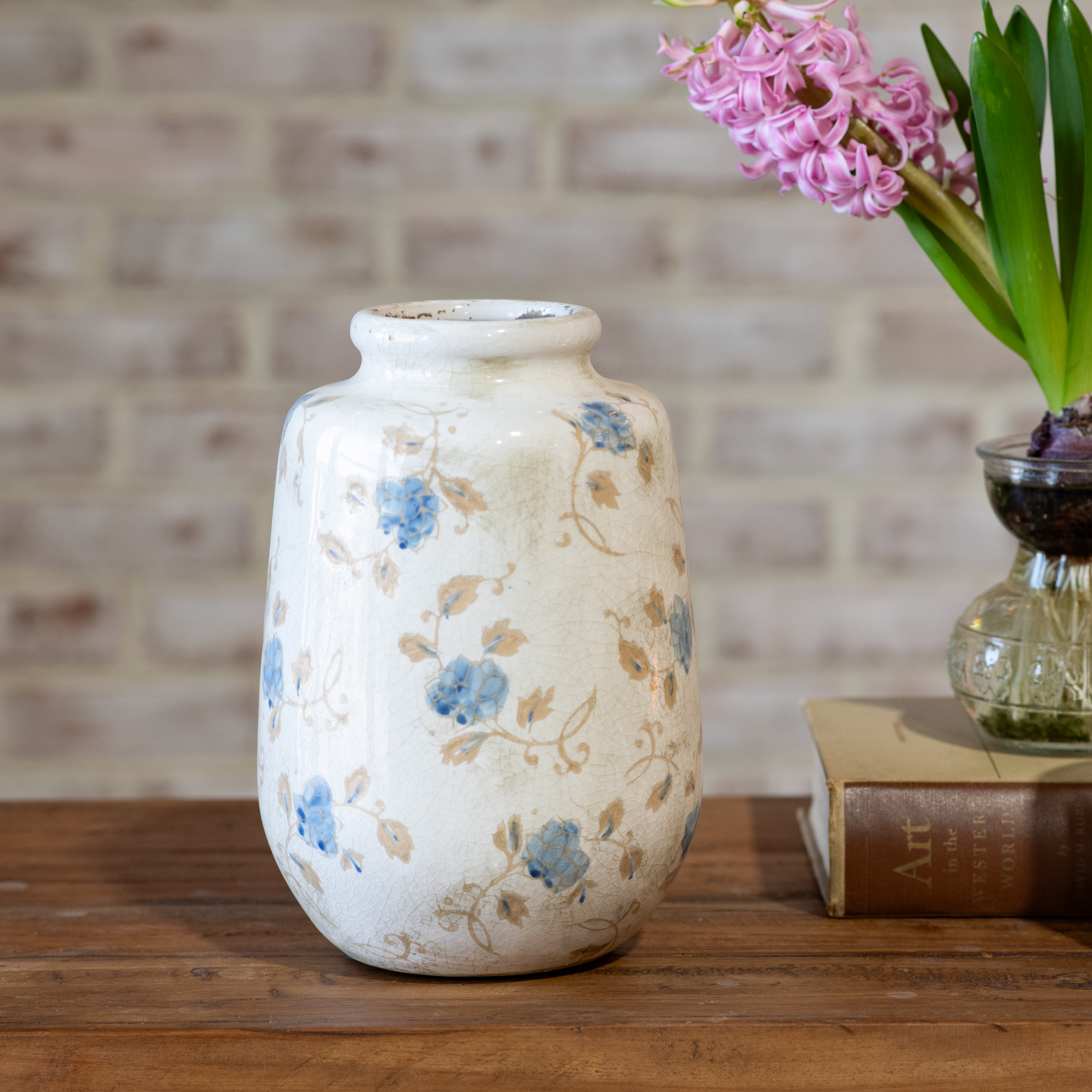 *Inner* 8.3"H Blue Flower Bud Vase