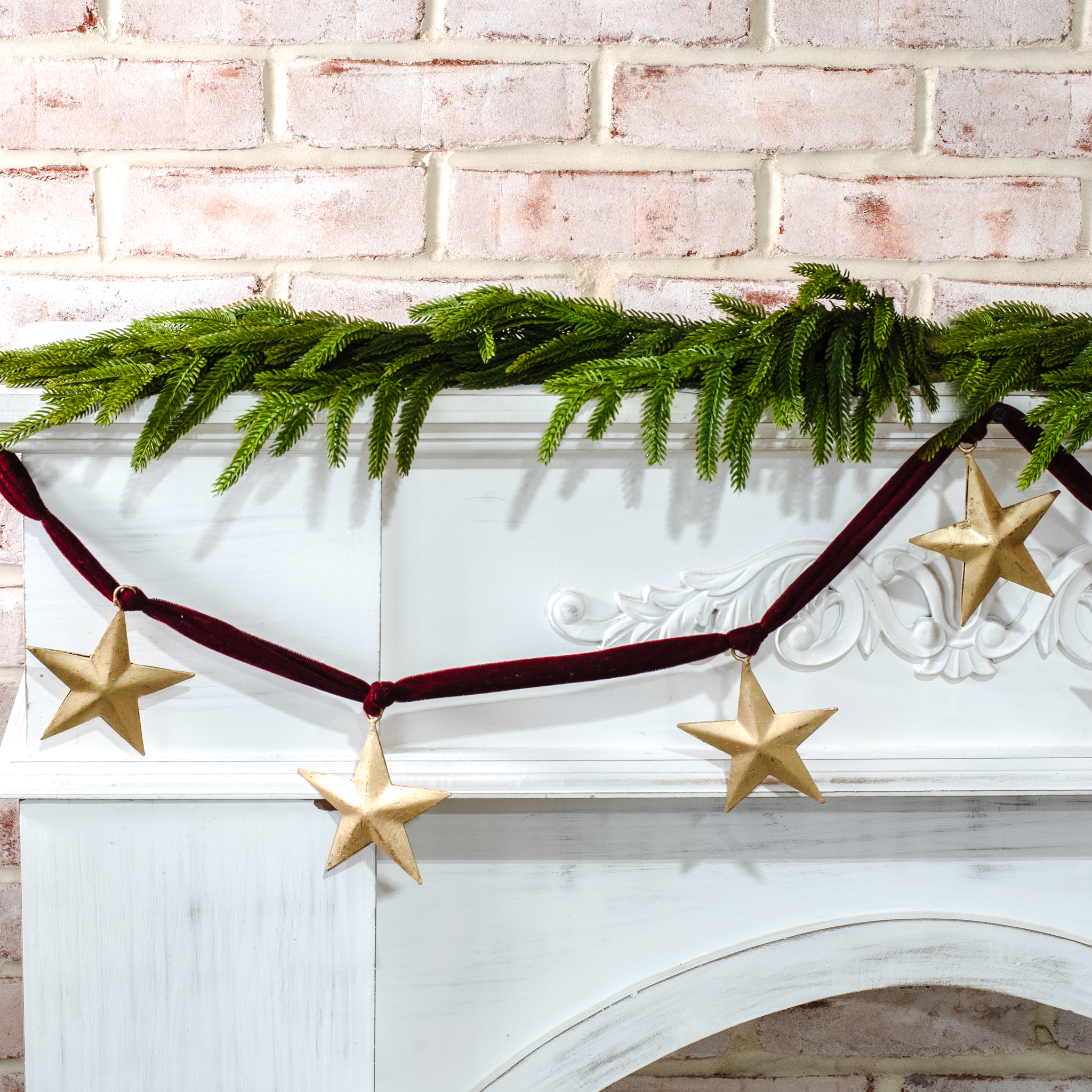 *Inner* 60" Gd Star/Rd Vel Garland