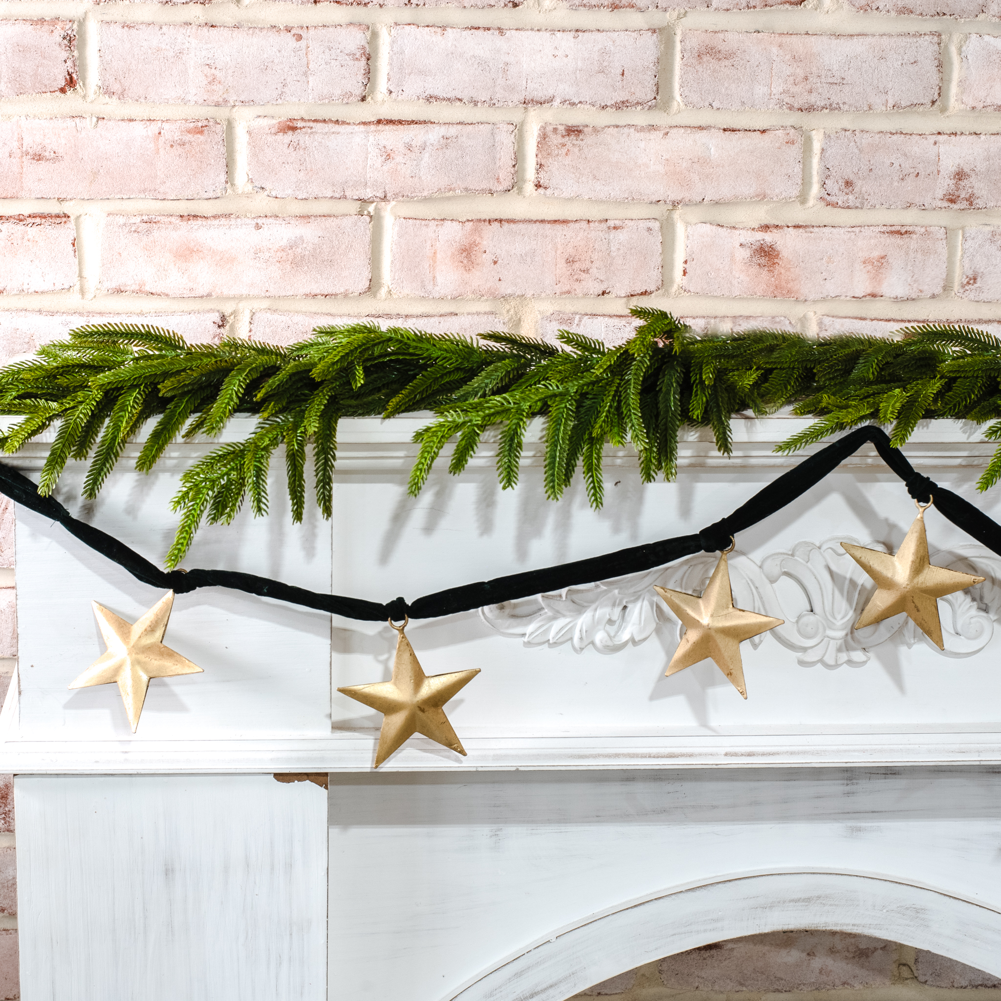 *Inner* 60" Gd Star/Gr Vel Garland