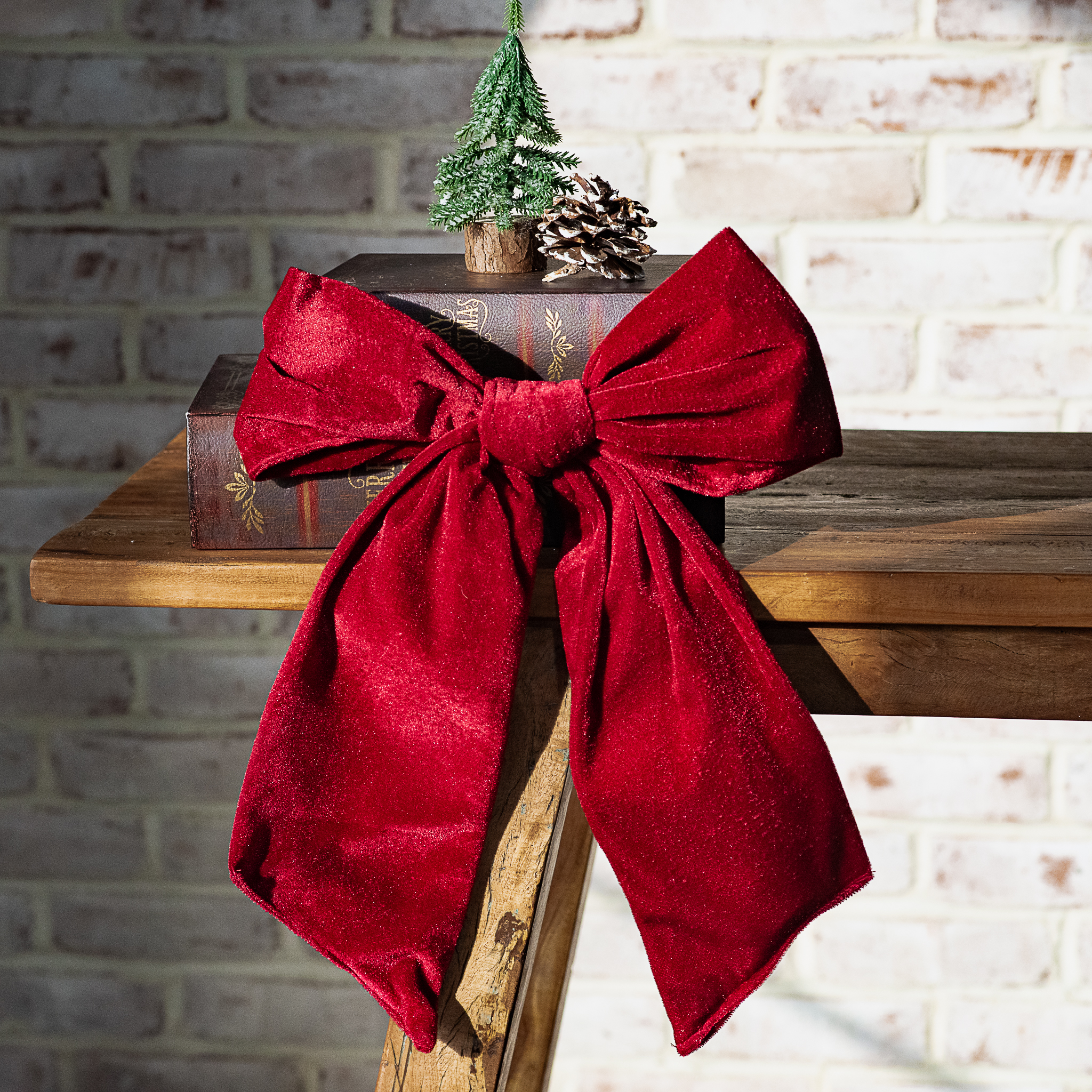 *Inner* 14" Maroon Velvet Bow