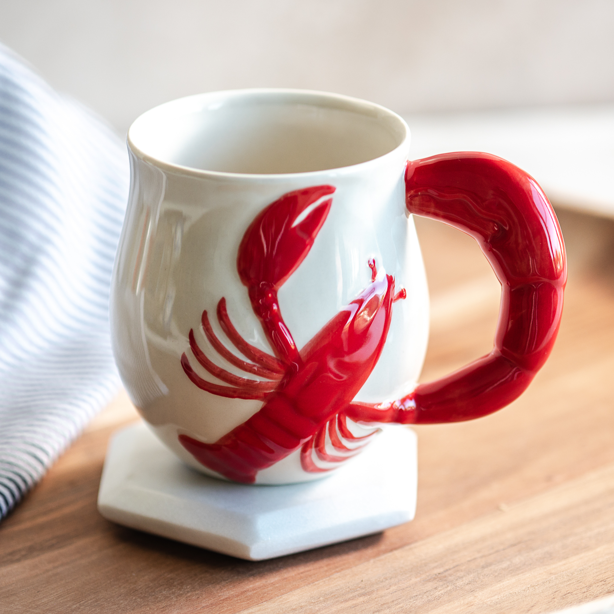 *Inner* Red/Wht Lobster Mug