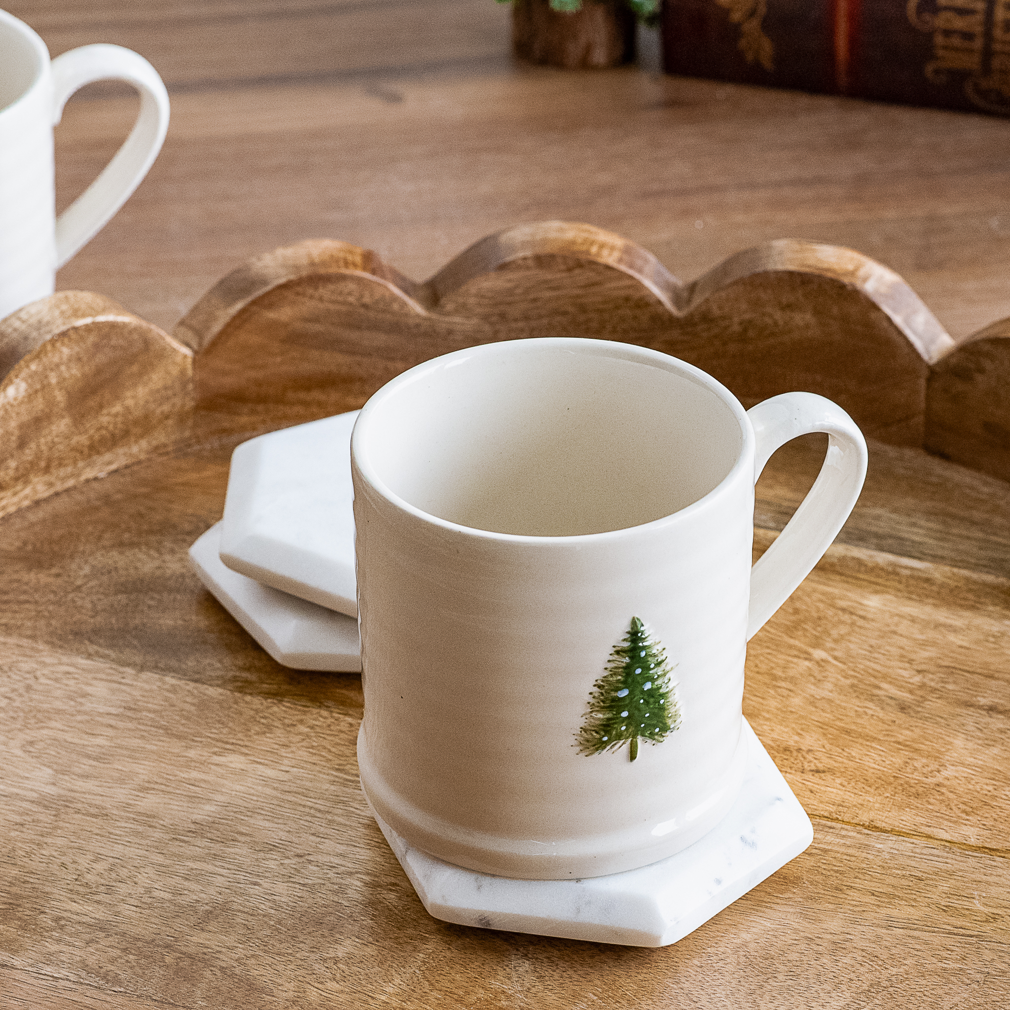 *Inner* Embossed Christmas Tree Mug