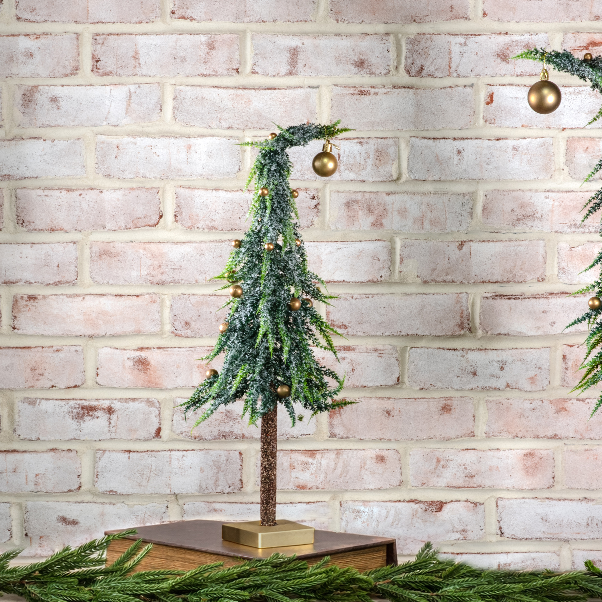 *Inner* 19" Frosted Bell Tree Wood Base