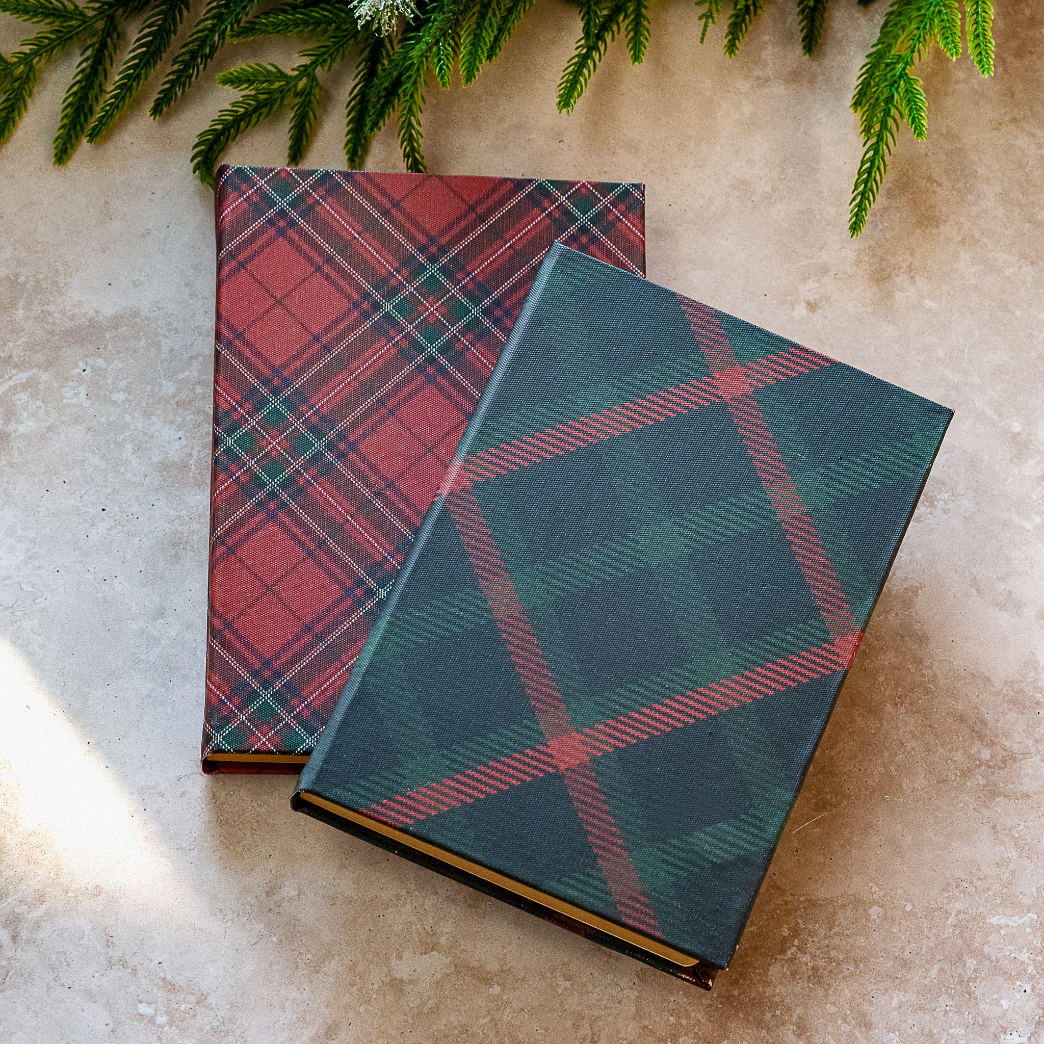 *Inner* 8.4" 2 Asst Tartan Plaid Notebooks