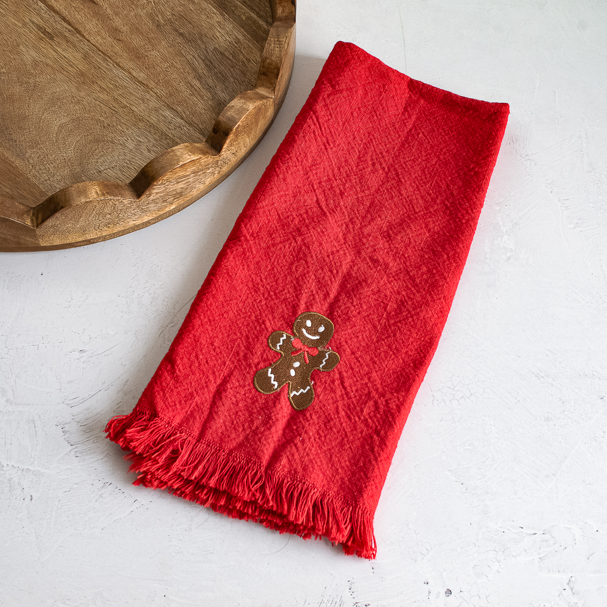*Inner* Gingerbread Man On Red Towel