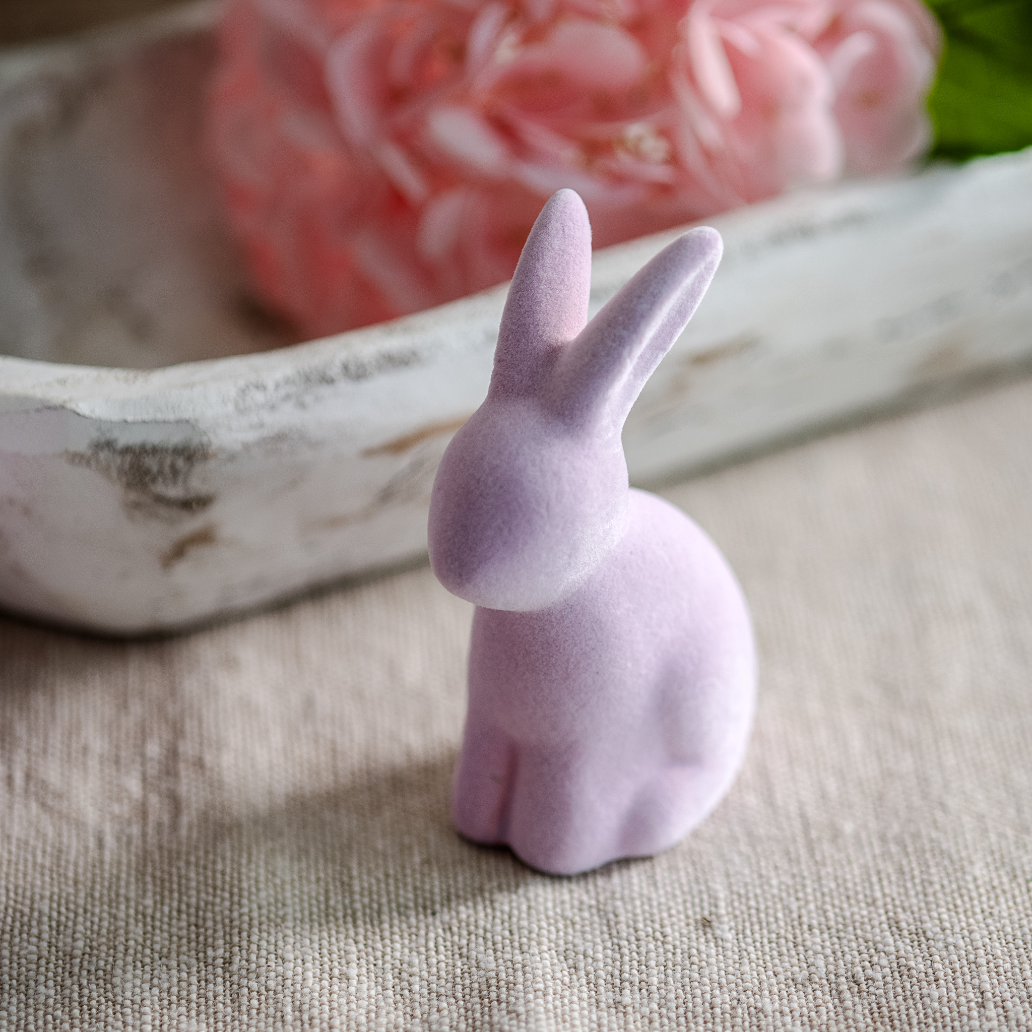 *Inner* 2.75"L Pink Flocked Bunny