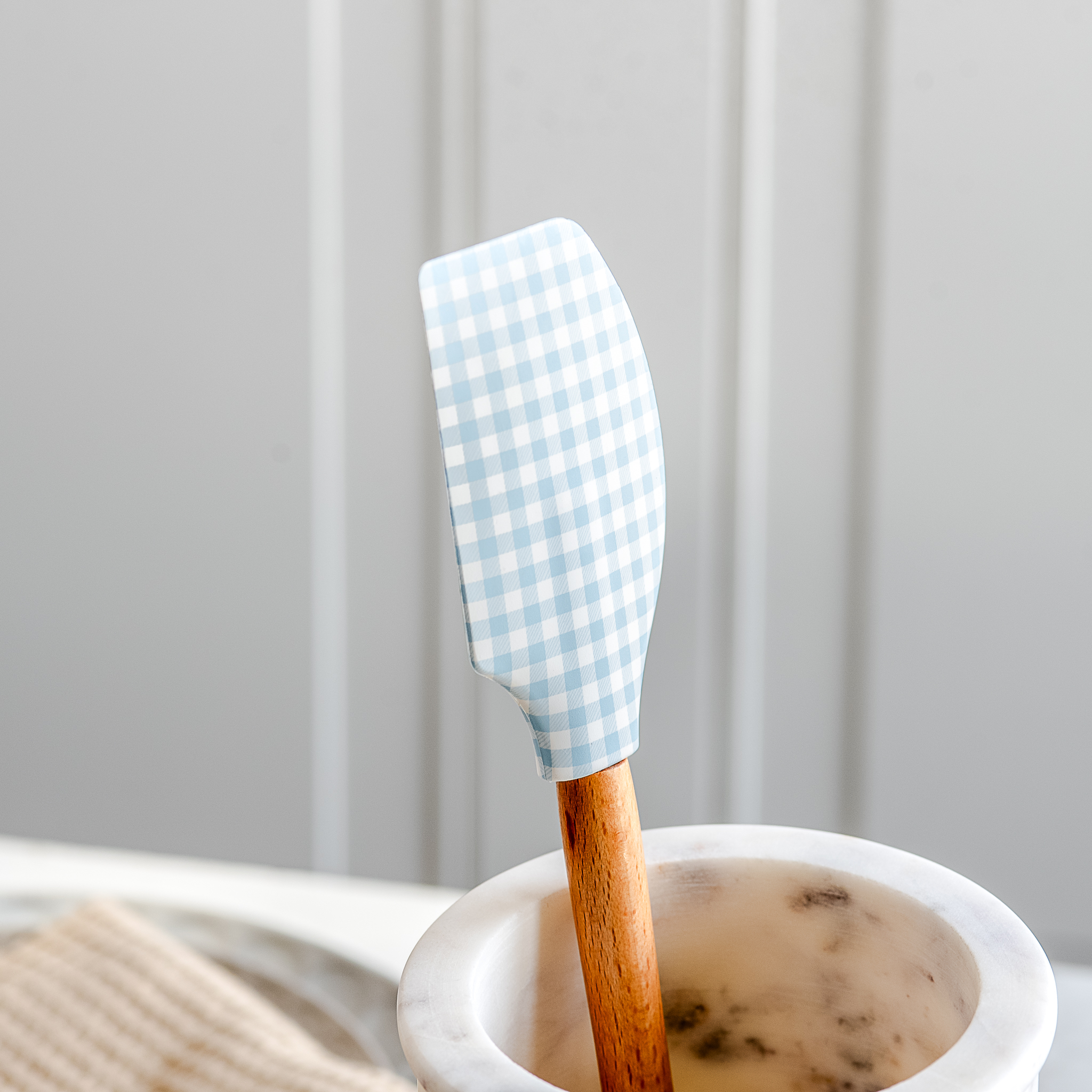 *Inner* 12.6" Blue Plaid Rubber Spatula