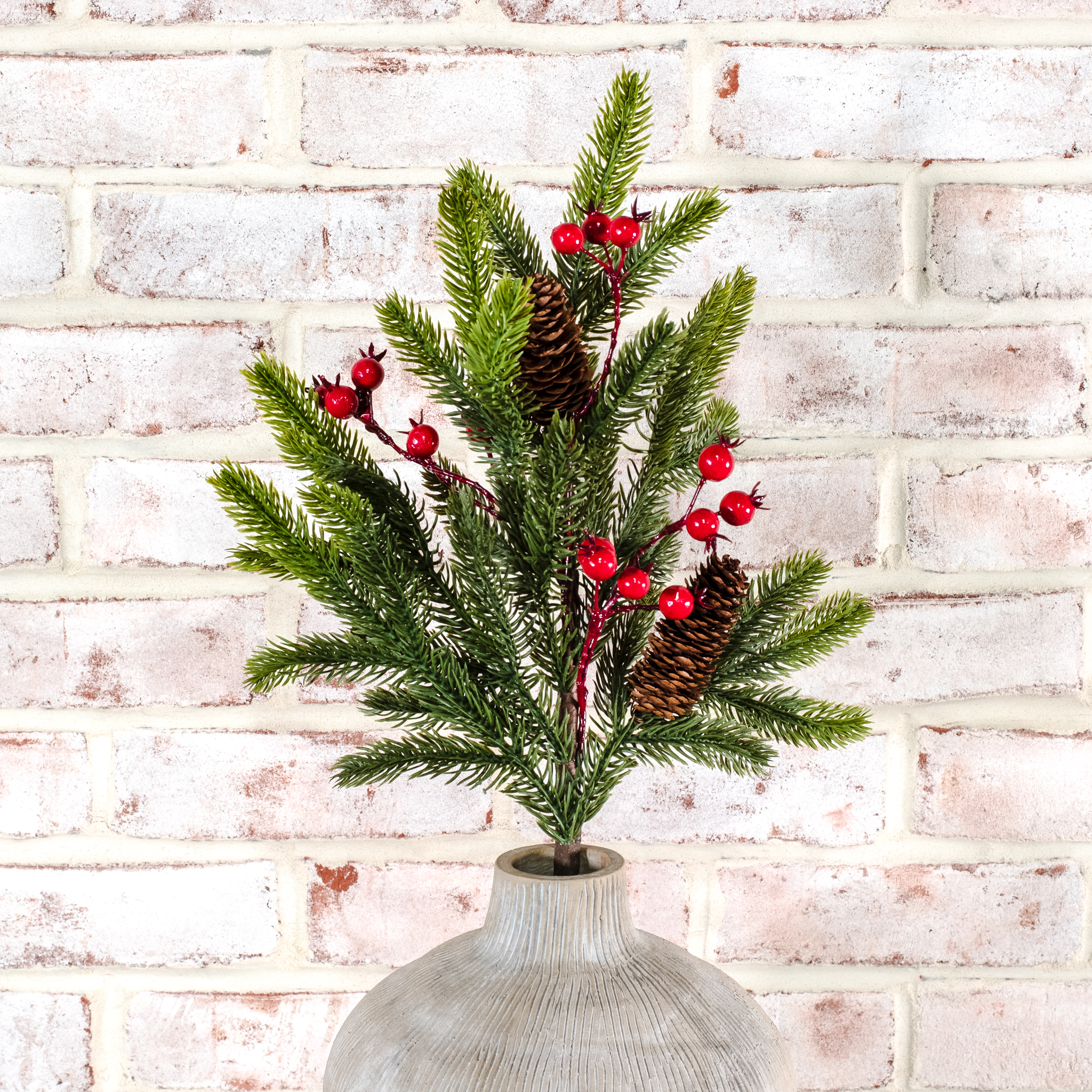 *Inner* 23" Red Berry Spruce Spray