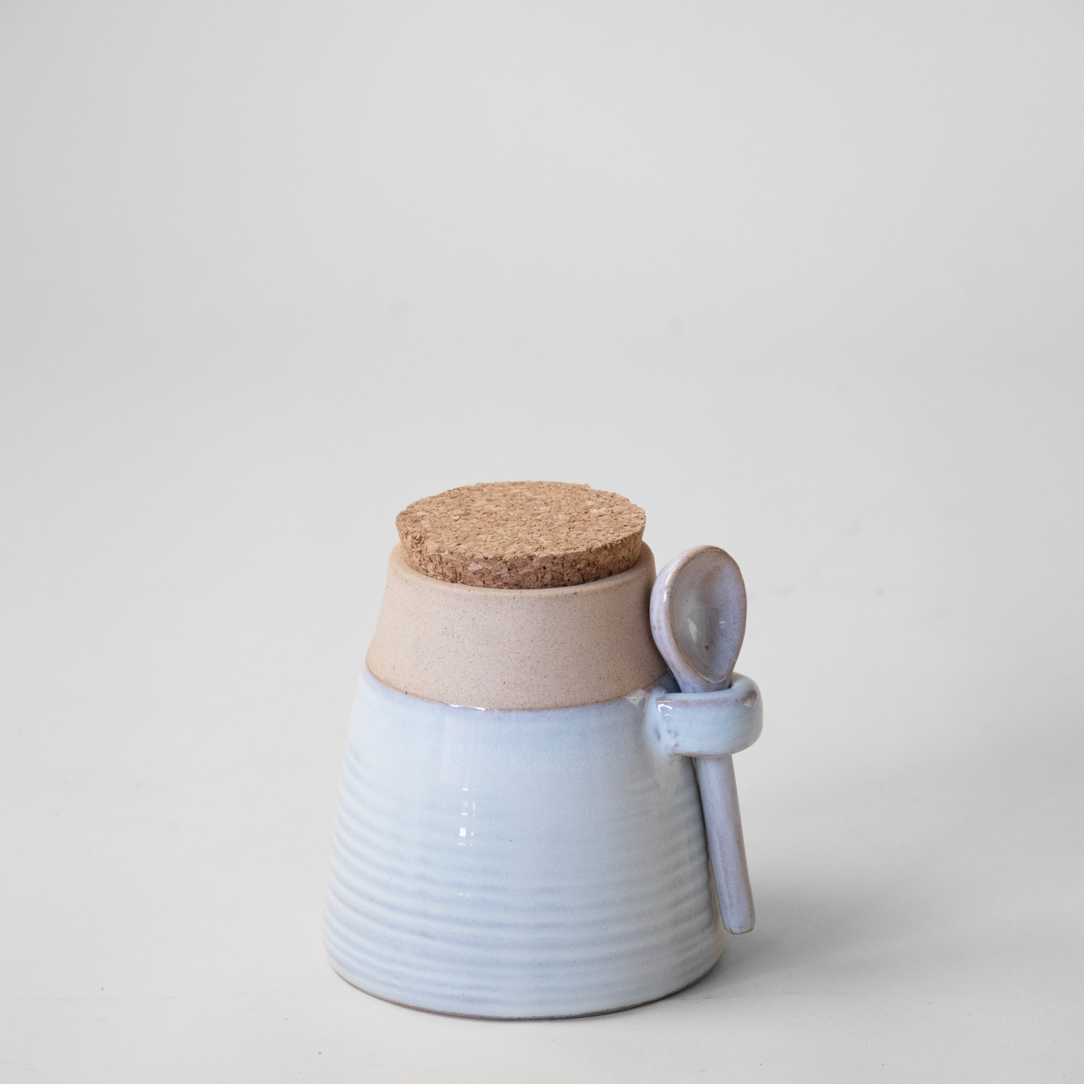 *Inner* 8" White Jar With Spoon