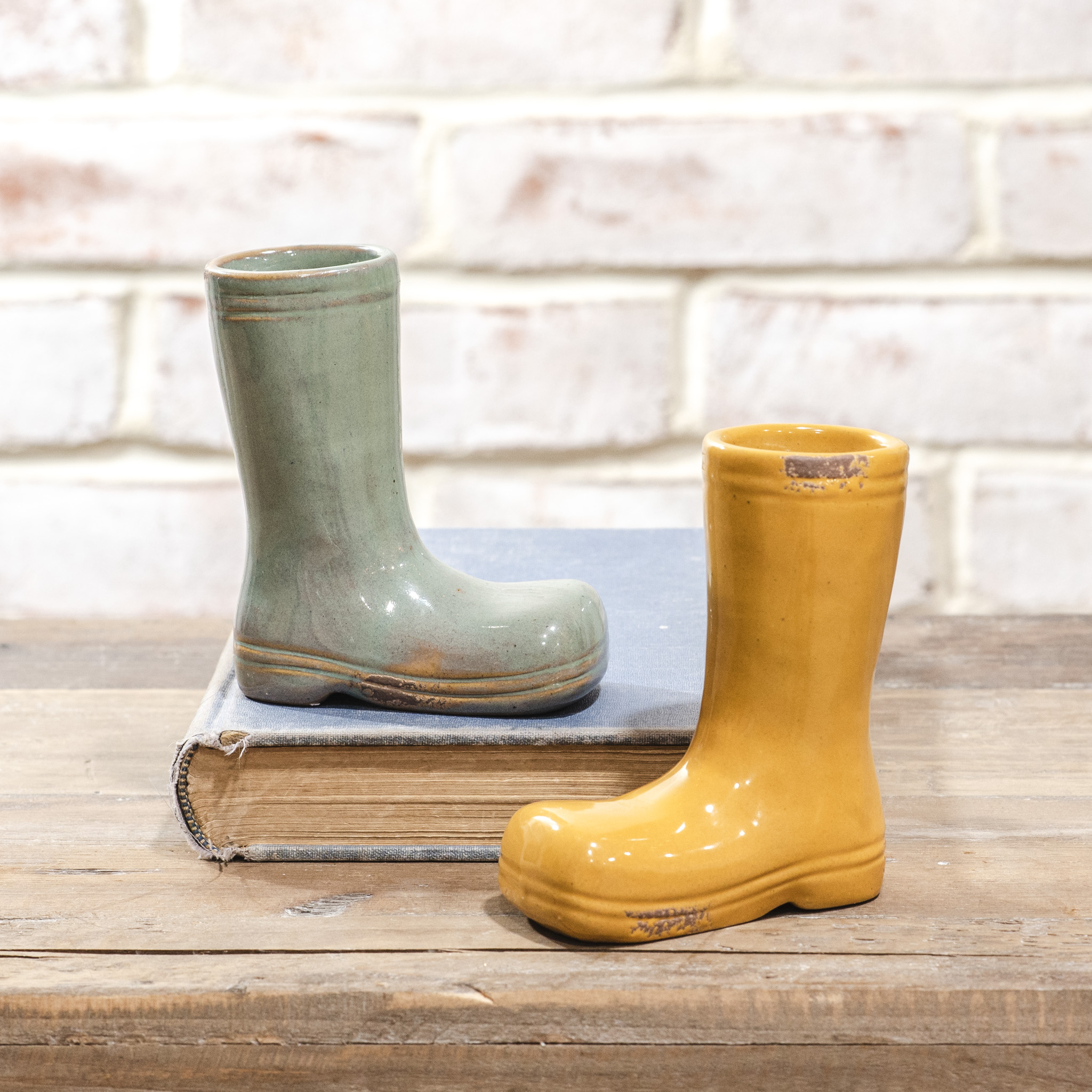 2 Asst. Mini Rainboot Planter