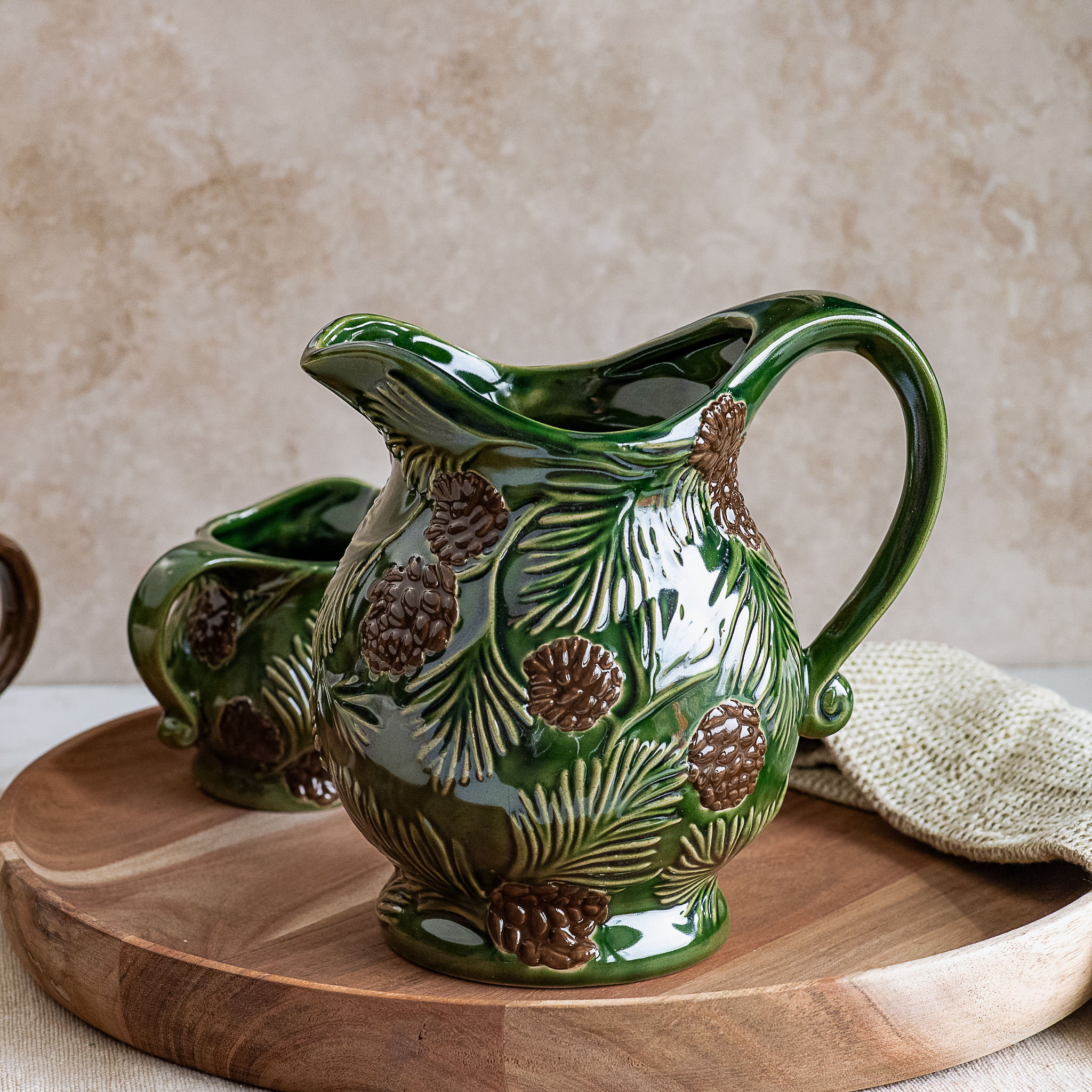 *Inner* 8.5" Evergreen Holiday Pitcher