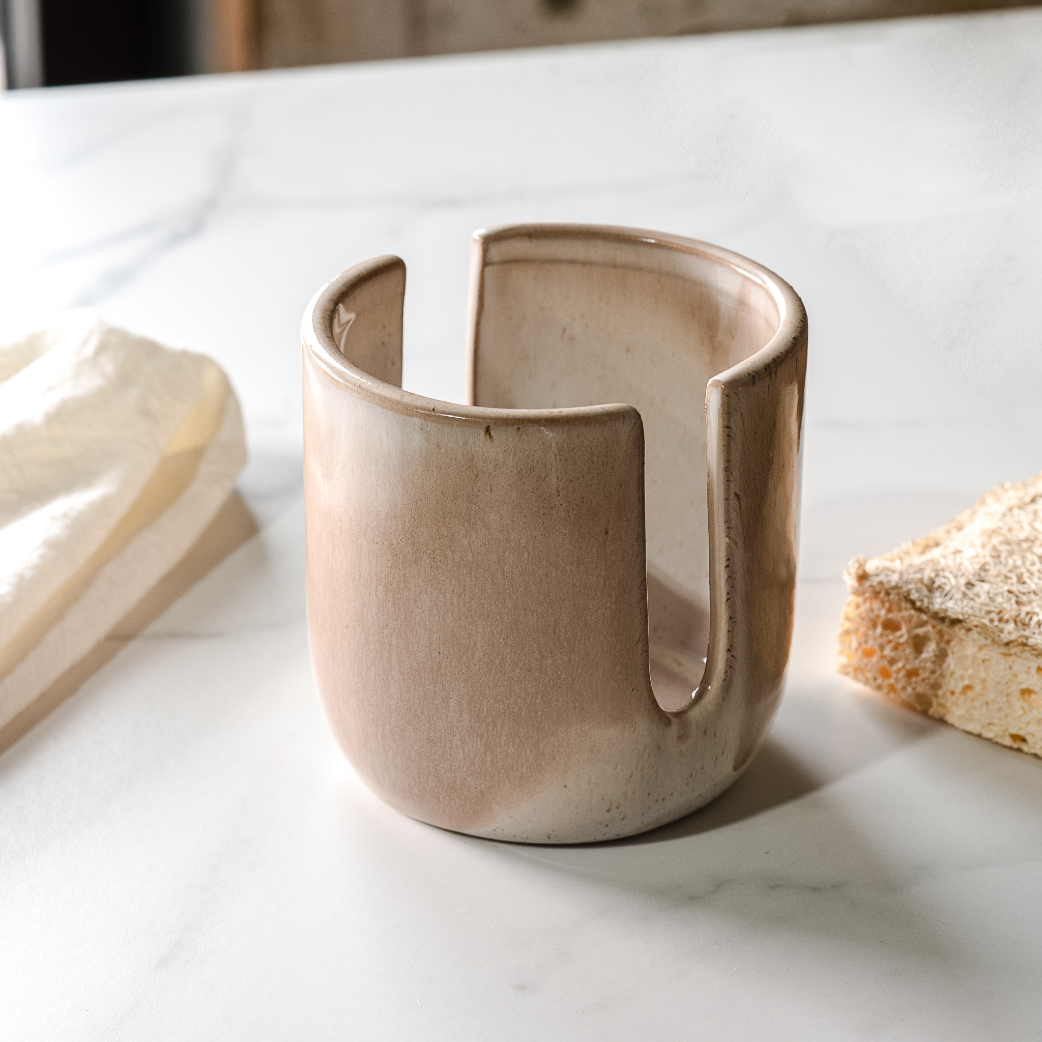 *Inner* Beige Ceramic Sponge Holder