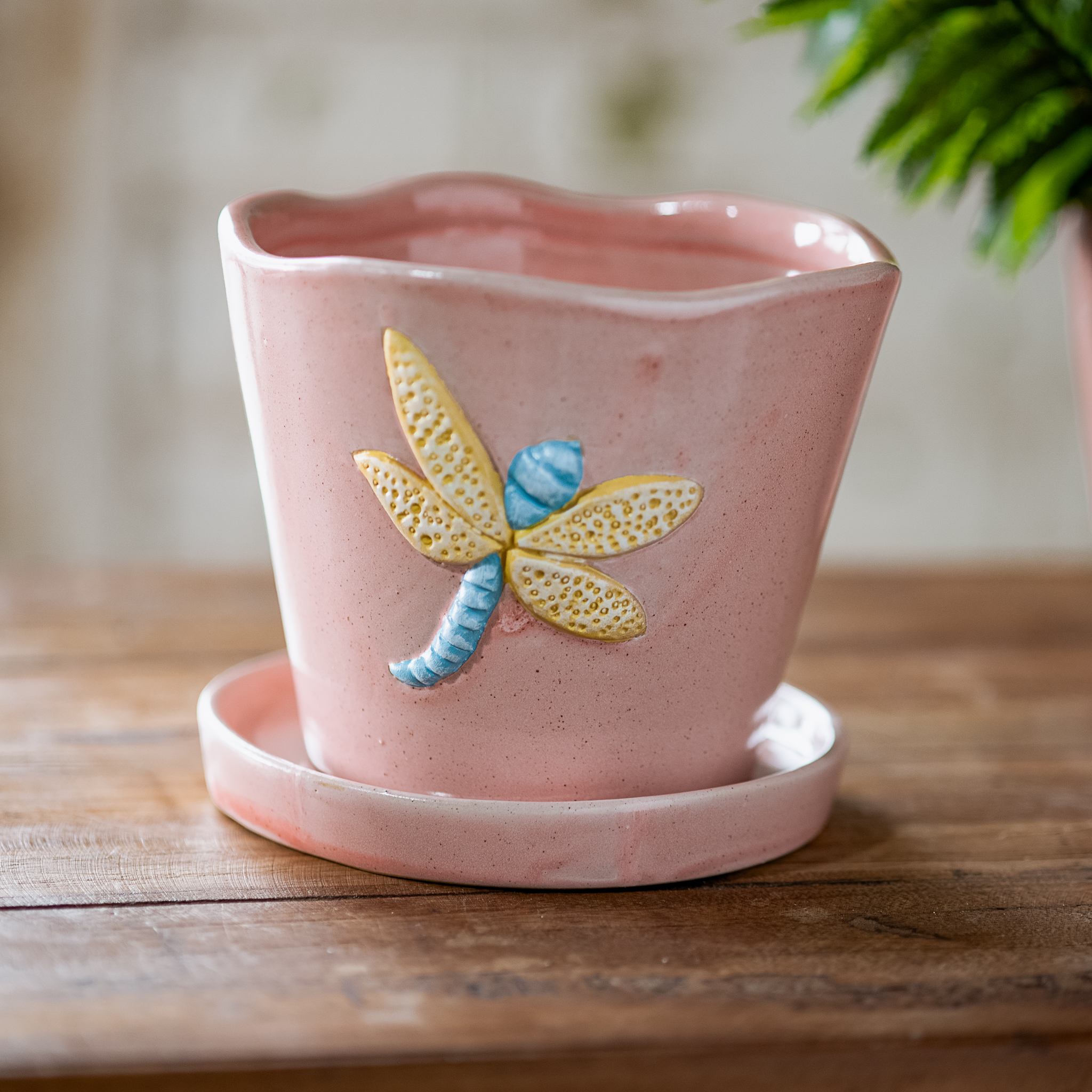 *Inner* Mauve Dragonfly Planter