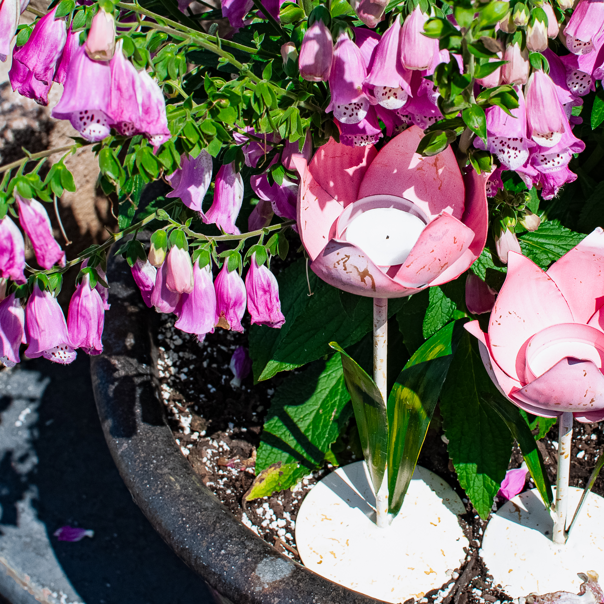 *Inner* 11.5"H Tulip Tea Light Holder