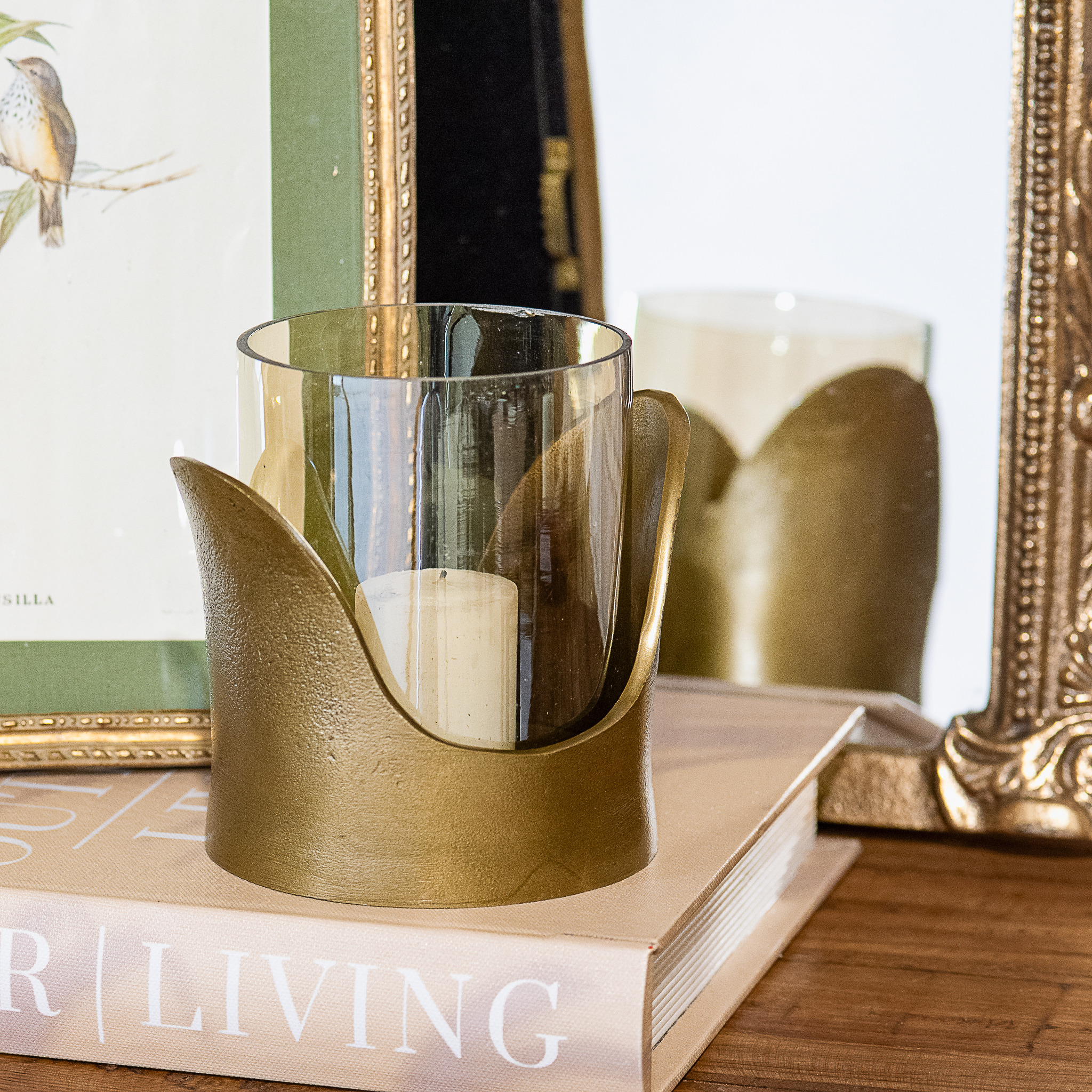 *Inner* 4.5" Brass Ant. Candle Holder