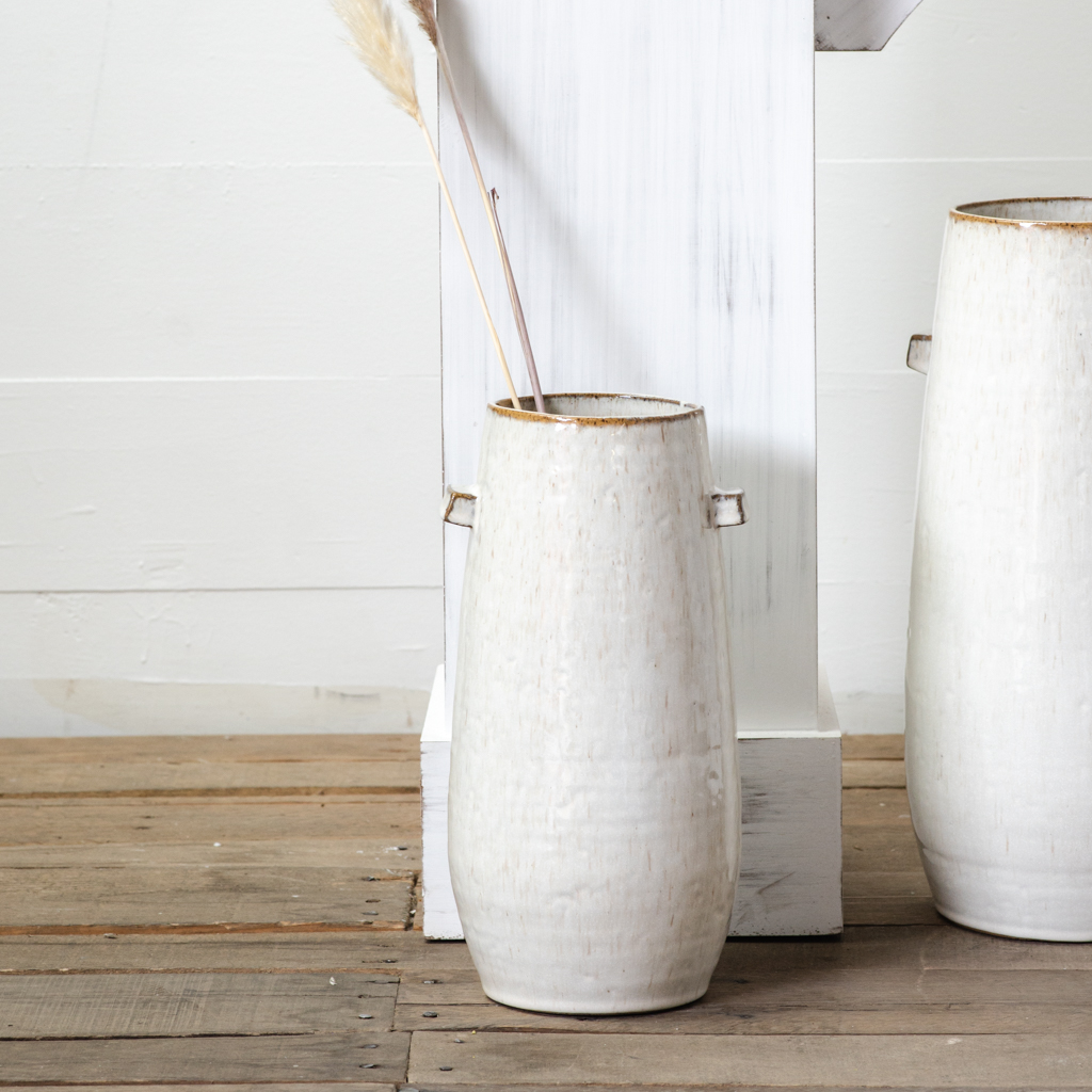 12.3" Ceramic Handle Vase