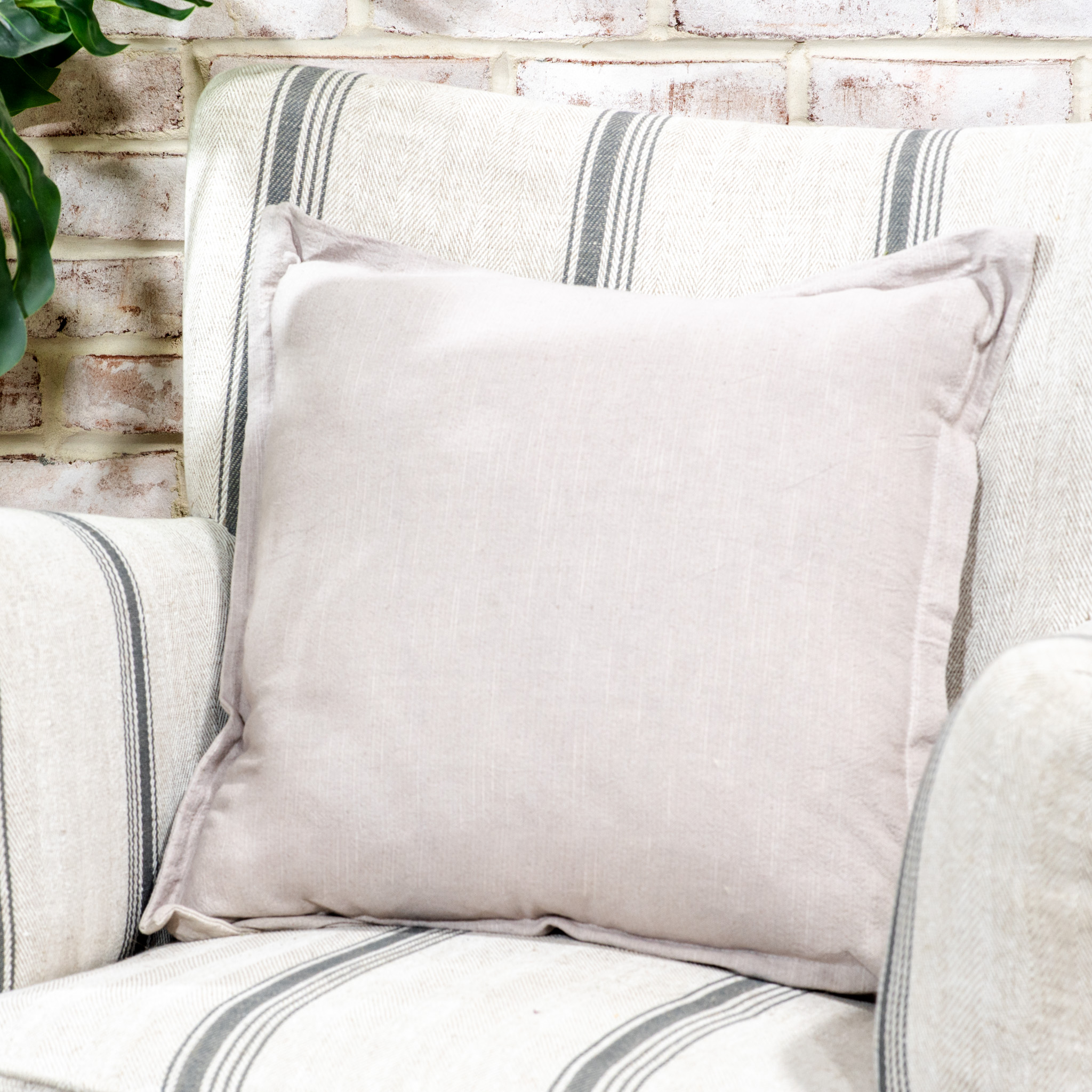 18" X 18" Ivory Cotton Pillow