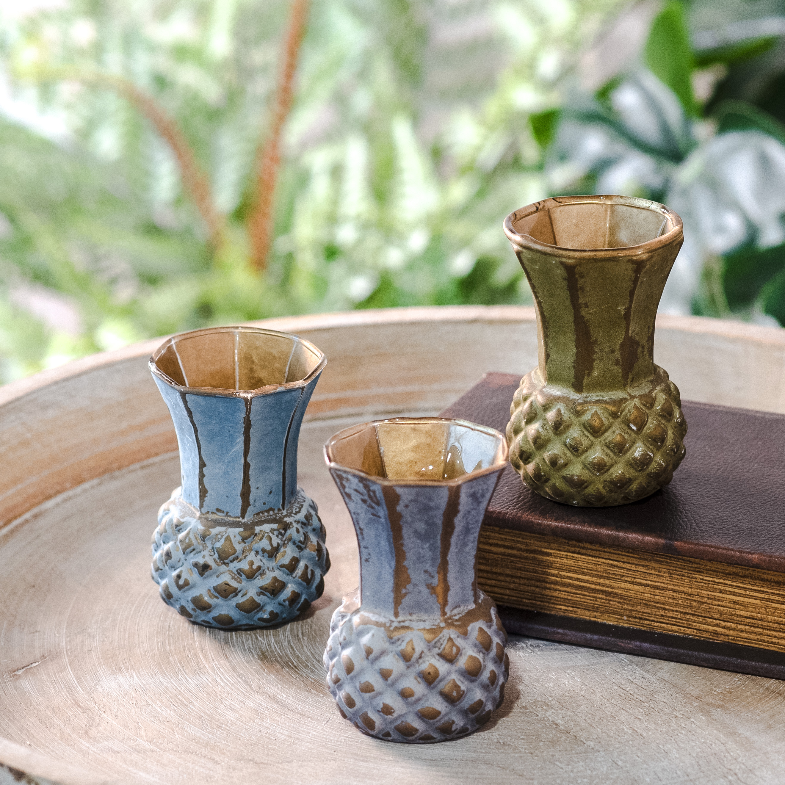 *Inner* 3 Asst Color Mini Glass Vases