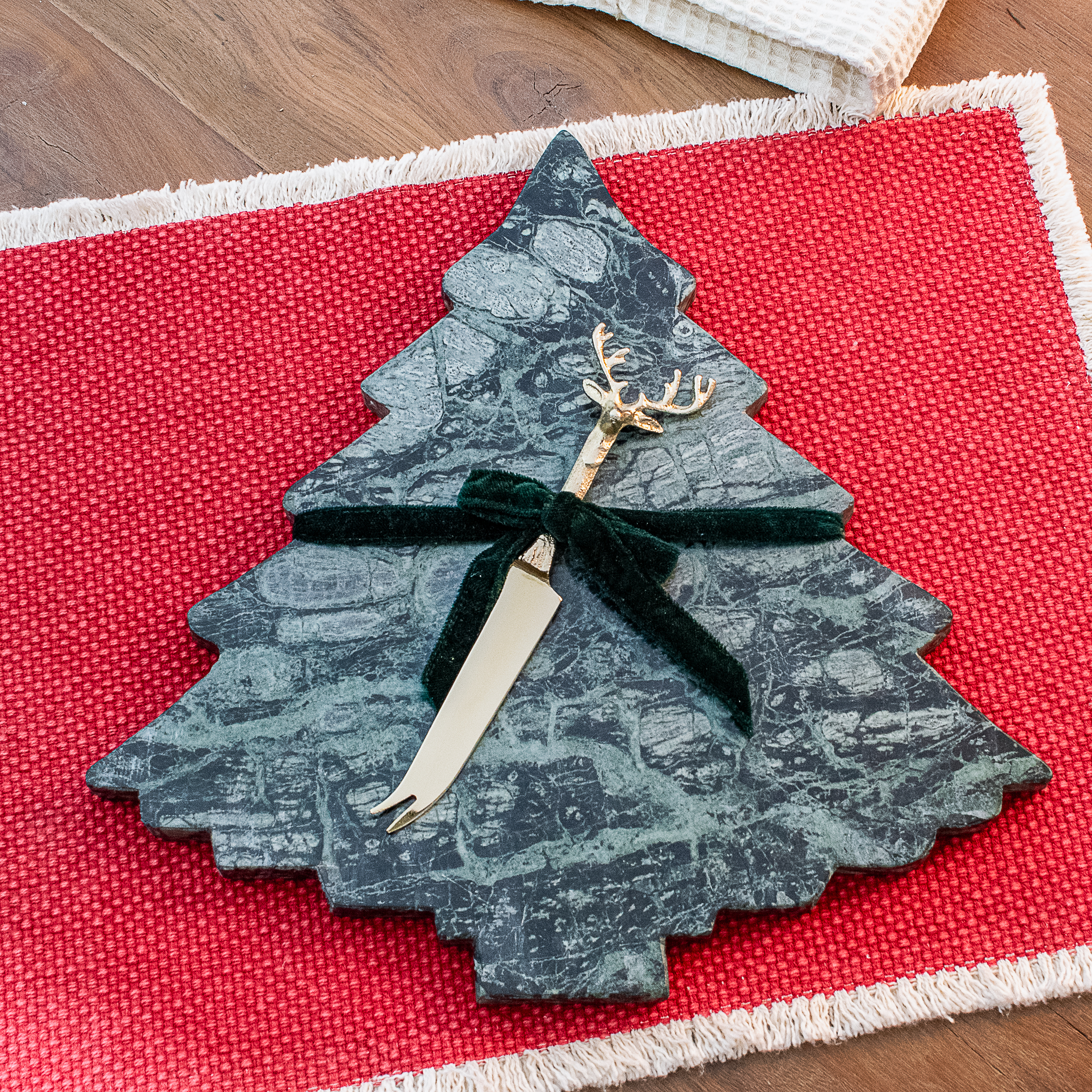 13" Marble Tree Serving Board