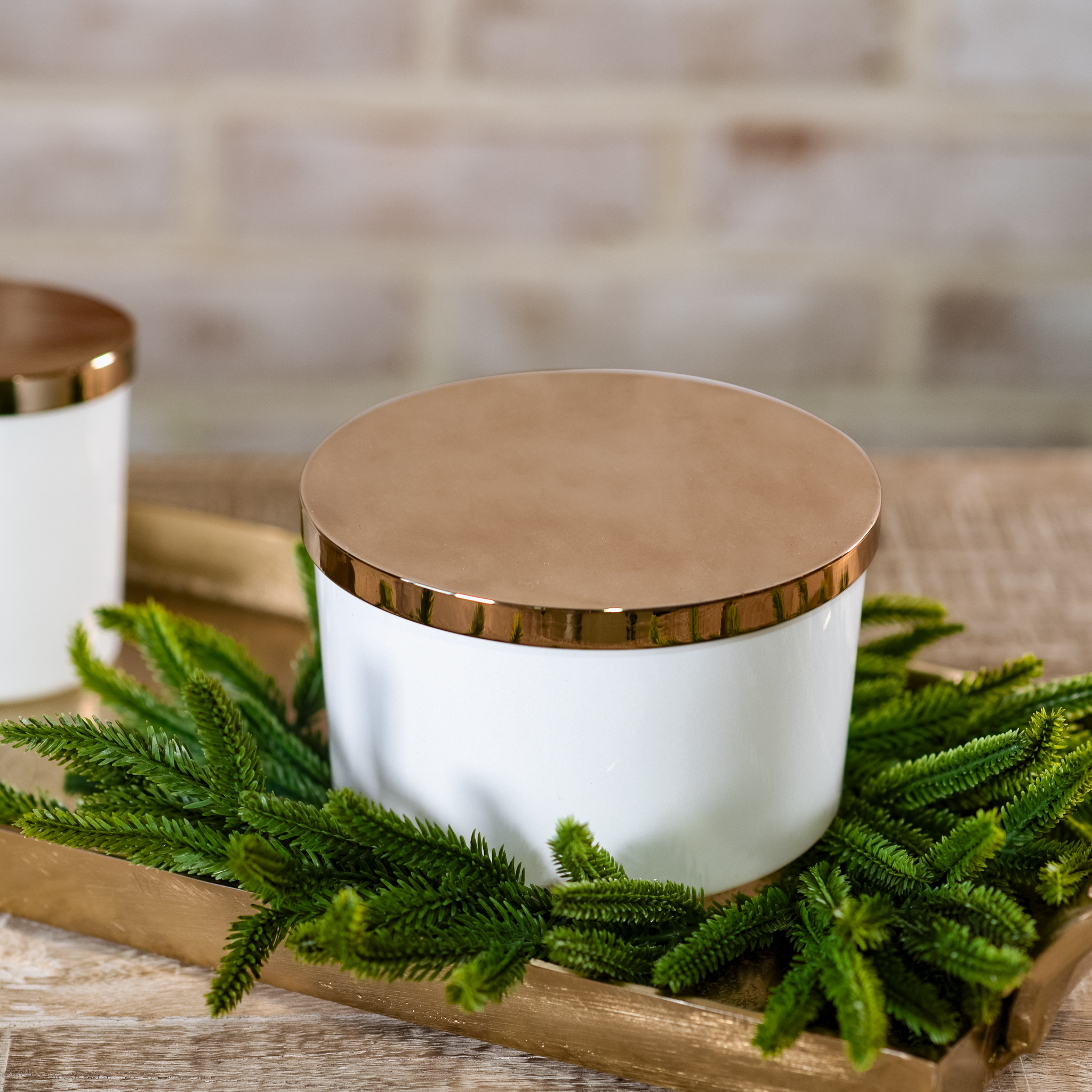 *Inner* 5" Wide Glass Candle Cup W/Lid