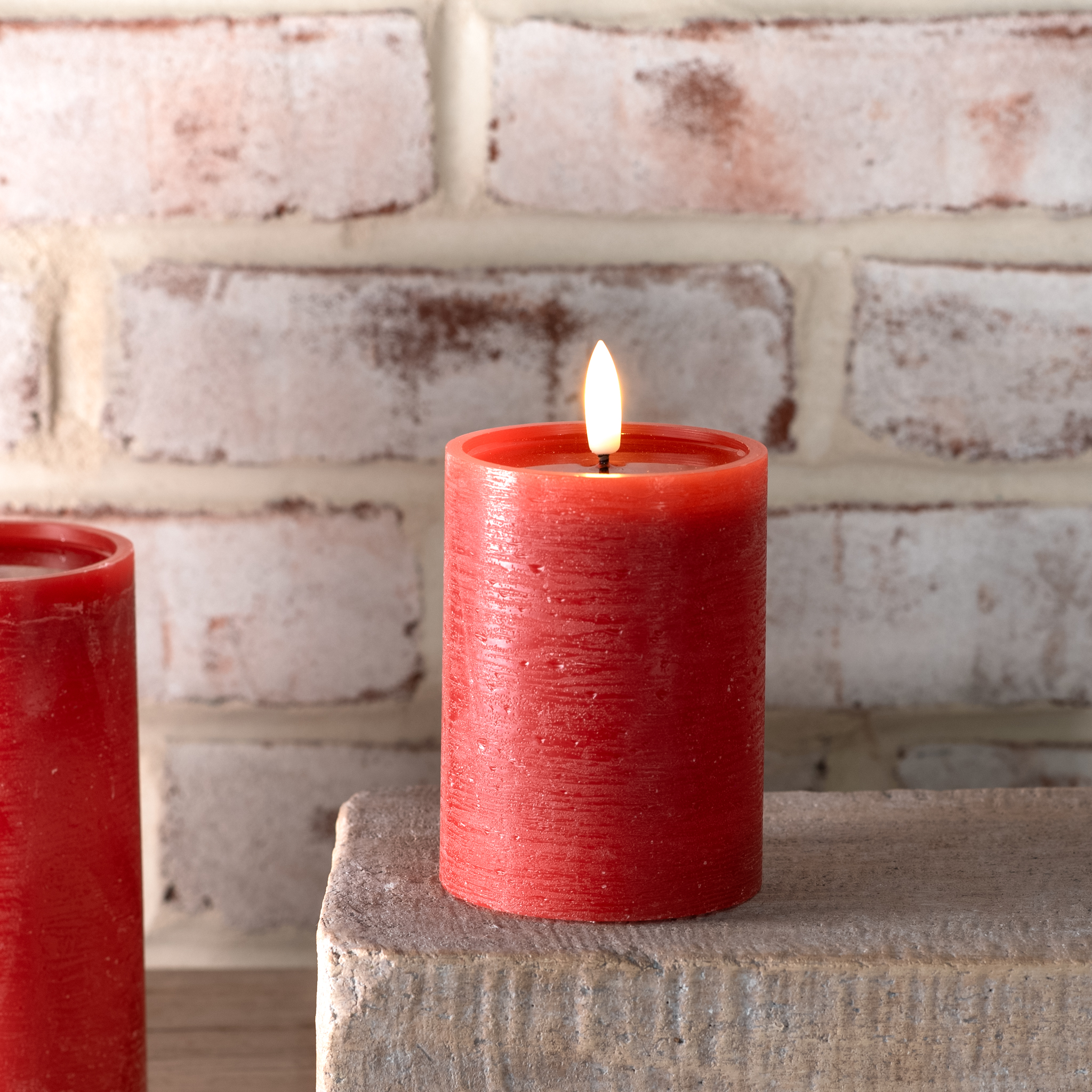 *Inner* 4" Red Led Pillar Candle