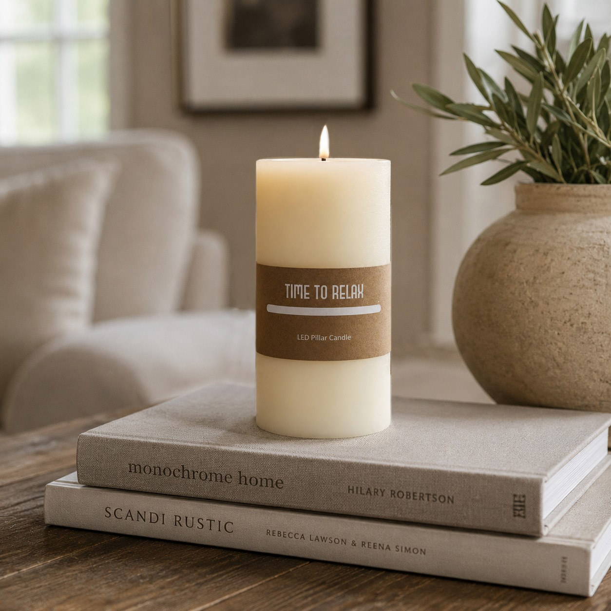 *Inner* 6" Led Pillar Candle