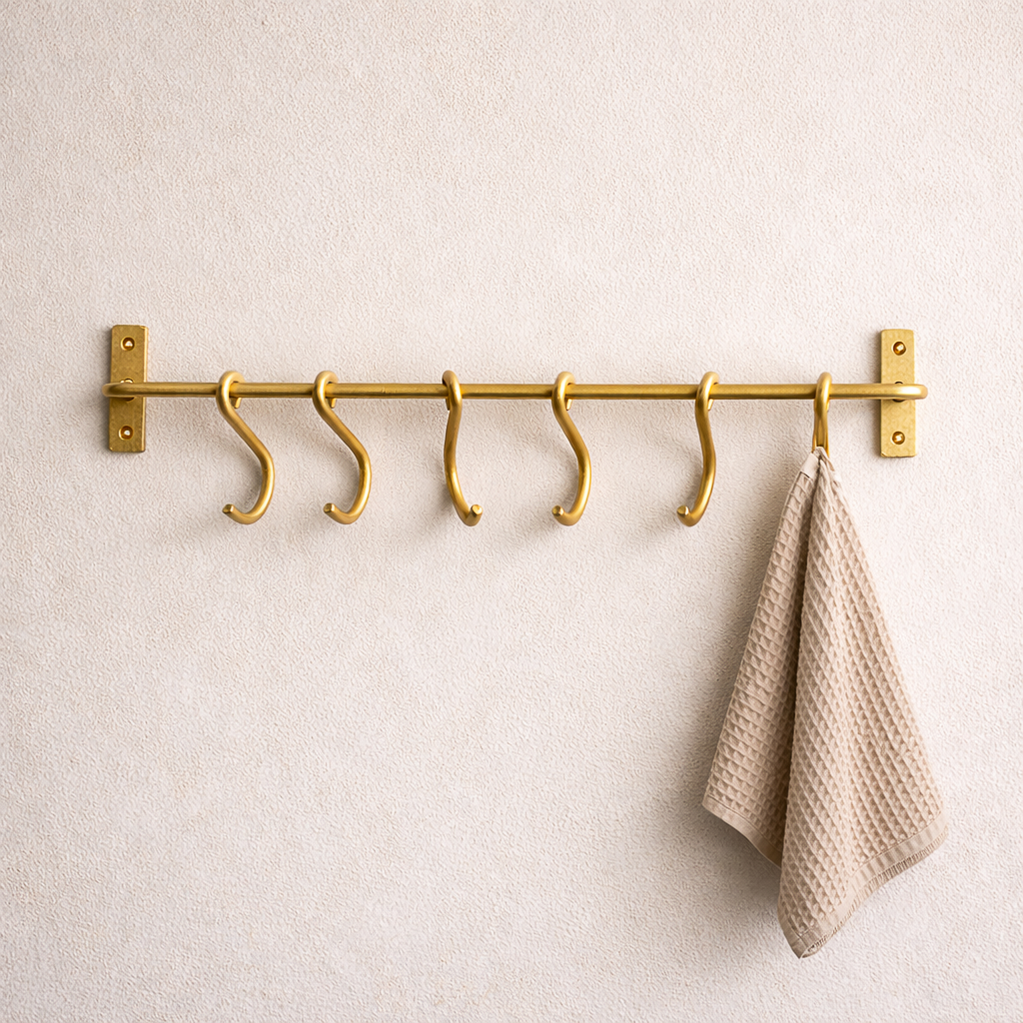 18" Gold Iron Wall Hook