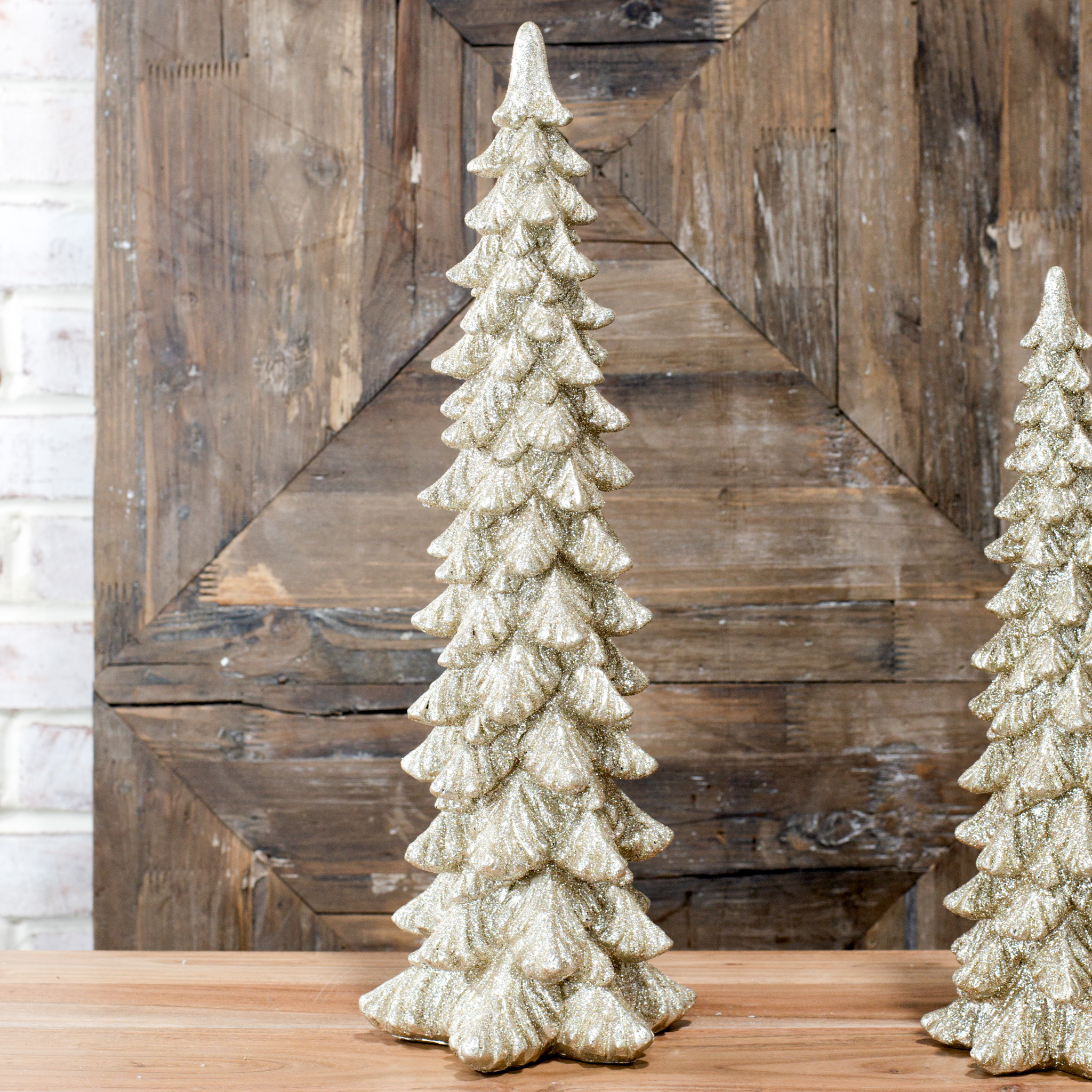 18" Gold Glitter Tree