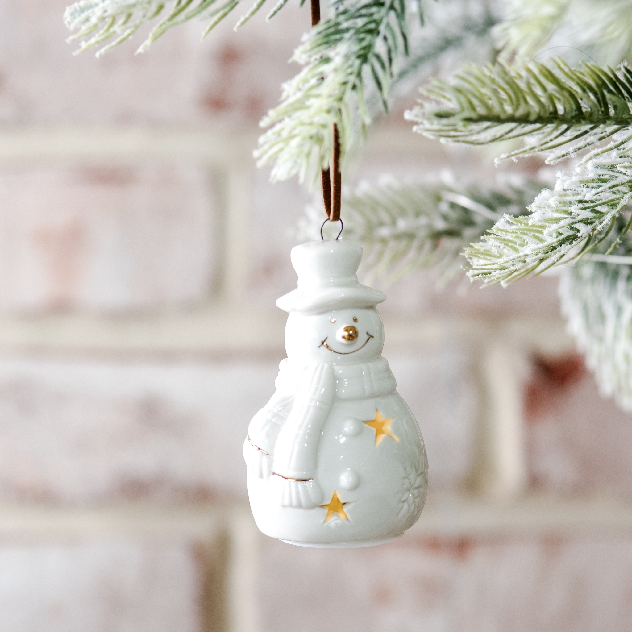 *Inner* 3" Ceramic Snowman Ornament