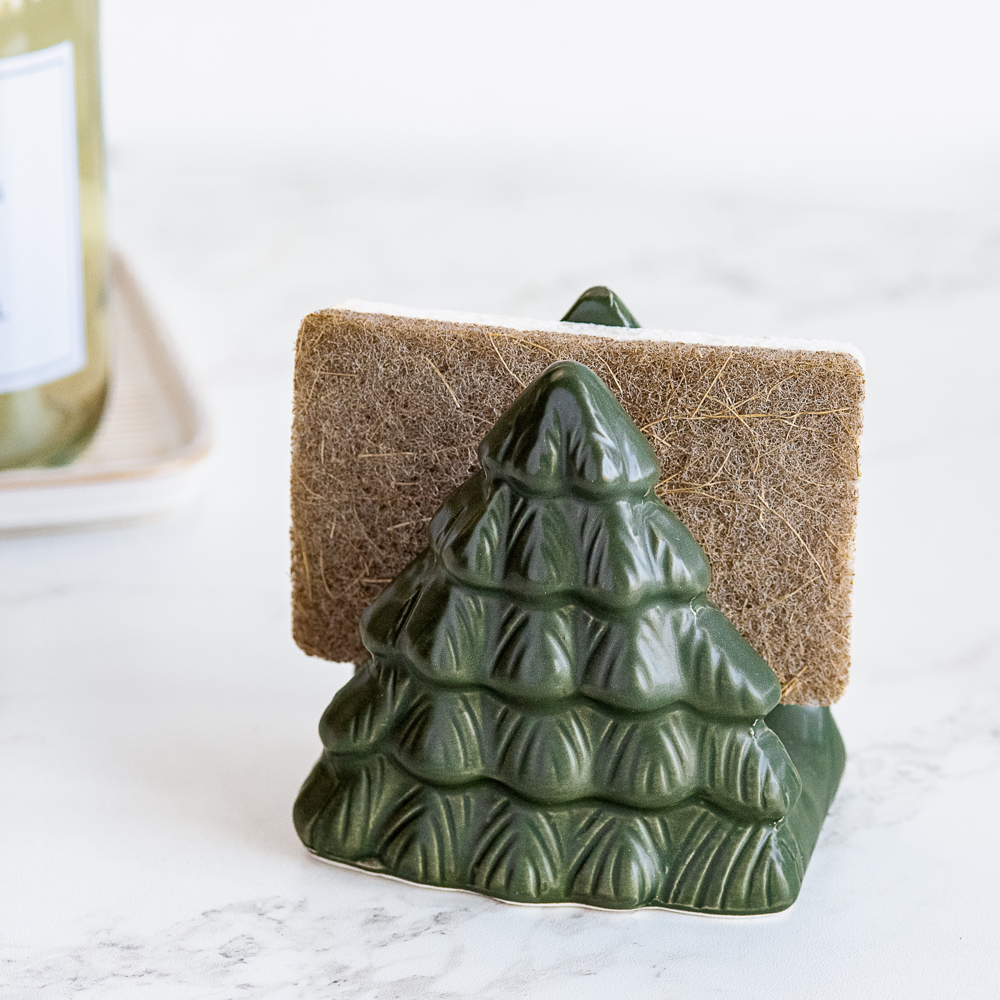 *Inner* Green Christmas Tree Sponge Holder