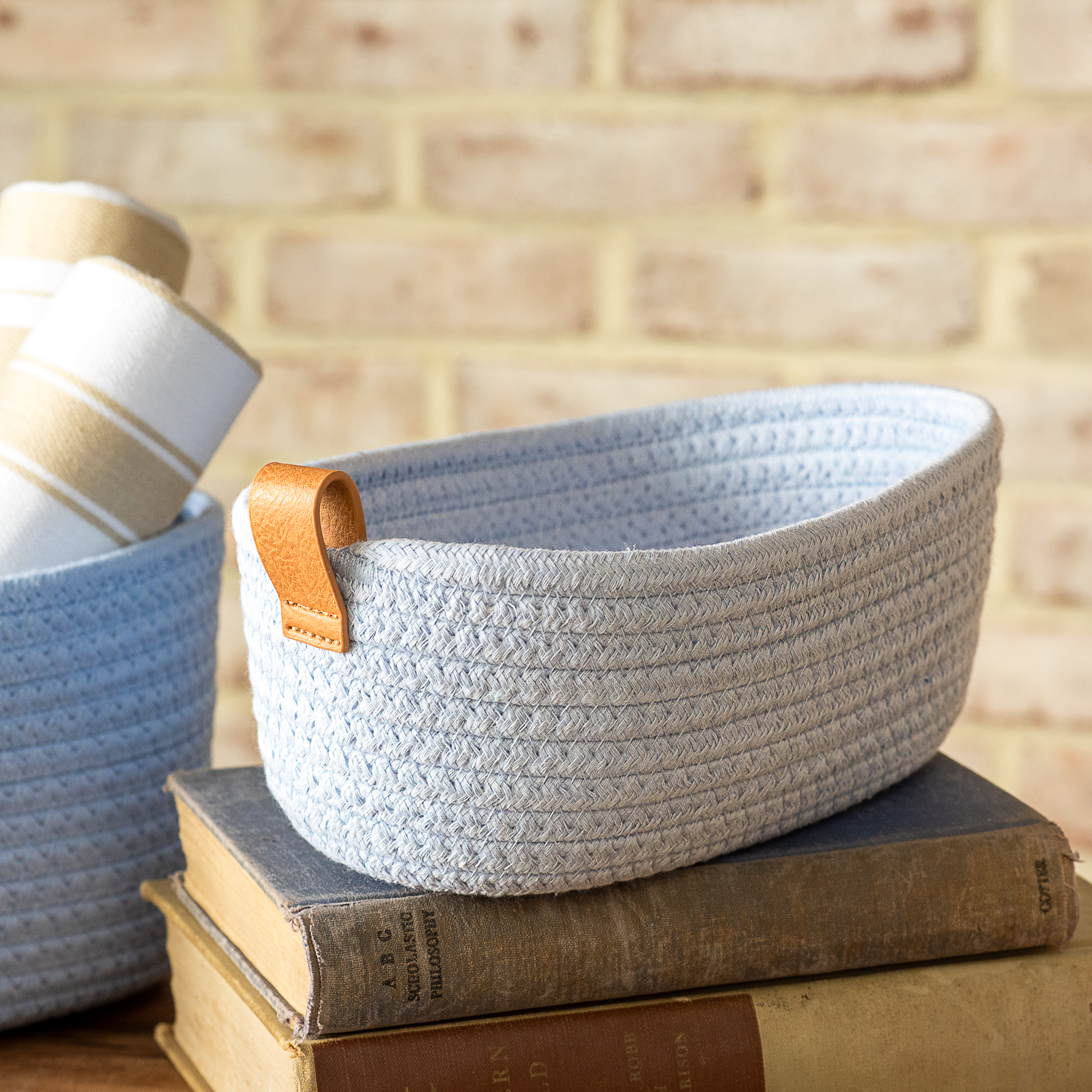 10" X 5" Small Cloud Blue Basket